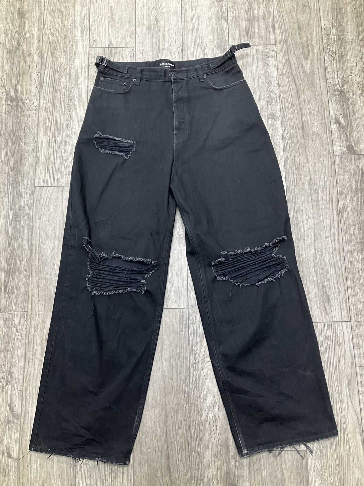 Balenciaga Destroyed Skater Jeans | Grailed