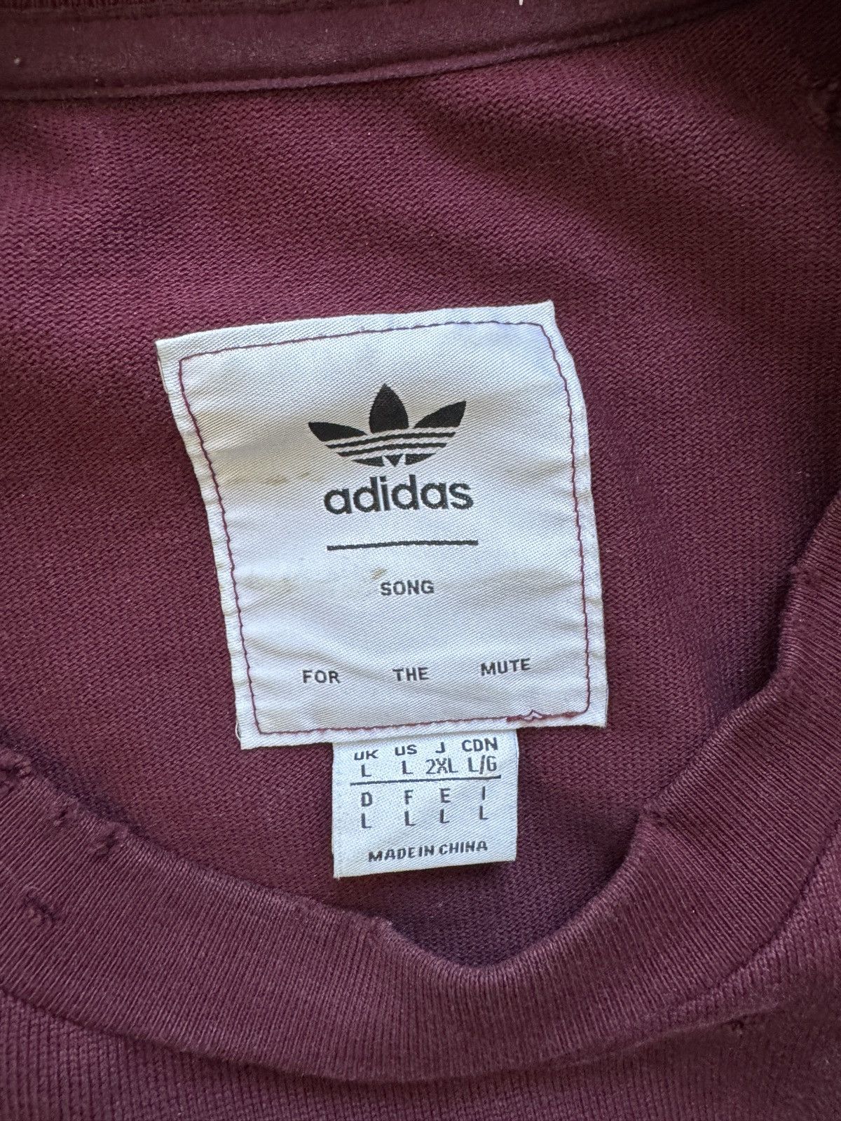 Adidas × Song For The Mute Adidas SFTM Long Sleeve Size US L / EU 52-54 / 3 - 4 Thumbnail