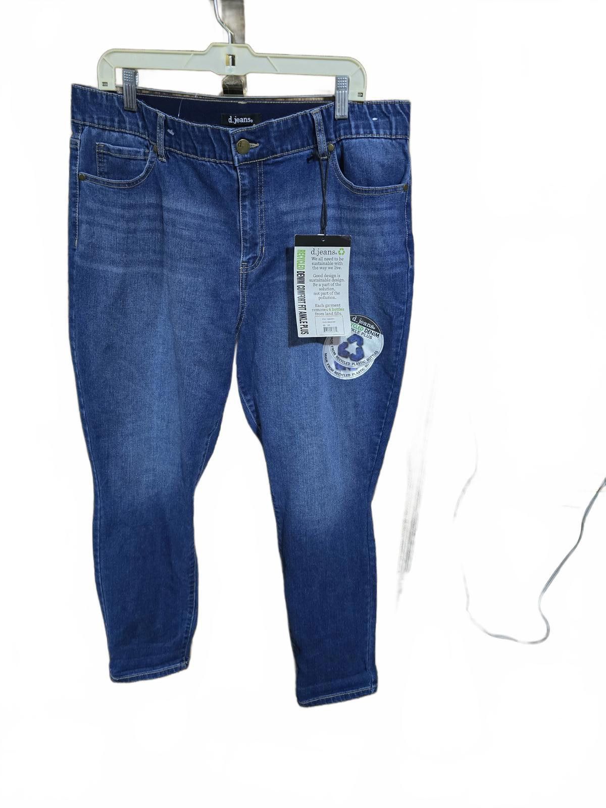 Other d.jeans Women's Blue Denim Casual Pants Size 36" / US 14 / IT 50 - 1 Thumbnail