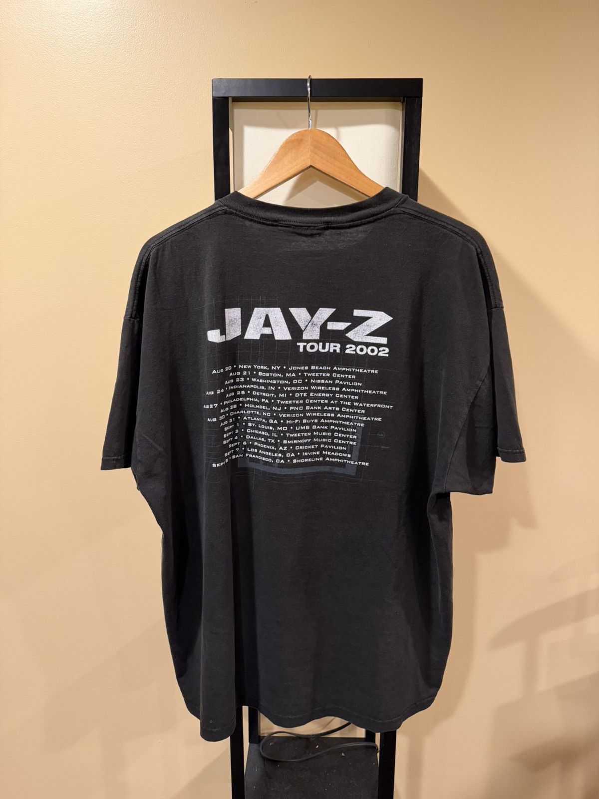 Vintage Vintage Jay Z 2002 Tour Faded Rap Tee Size US XL / EU 56 / 4 - 2 Thumbnail