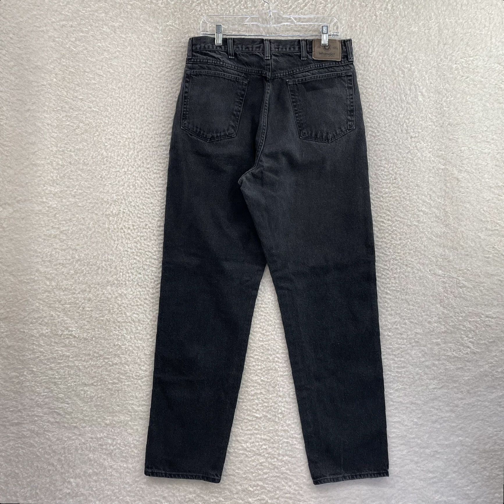 Wrangler VINTAGE Wrangler Jeans 36X34 Mens Grey Relaxed Fit Straight Leg | Wrangler Jeans 36 | Grey 1990s Mens Jeans Size US 36 / EU 52 - 2 Thumbnail