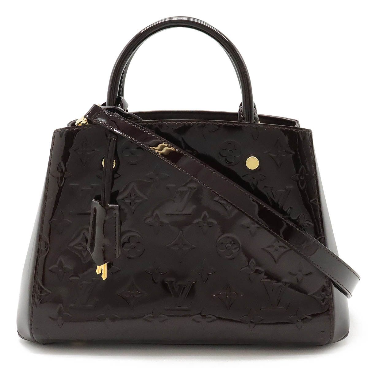 Louis Vuitton Louis Vuitton Louis Vuitton Montaigne BB Handbag Patent Leather Leather Handbag M50403 Size ONE SIZE - 1 Thumbnail