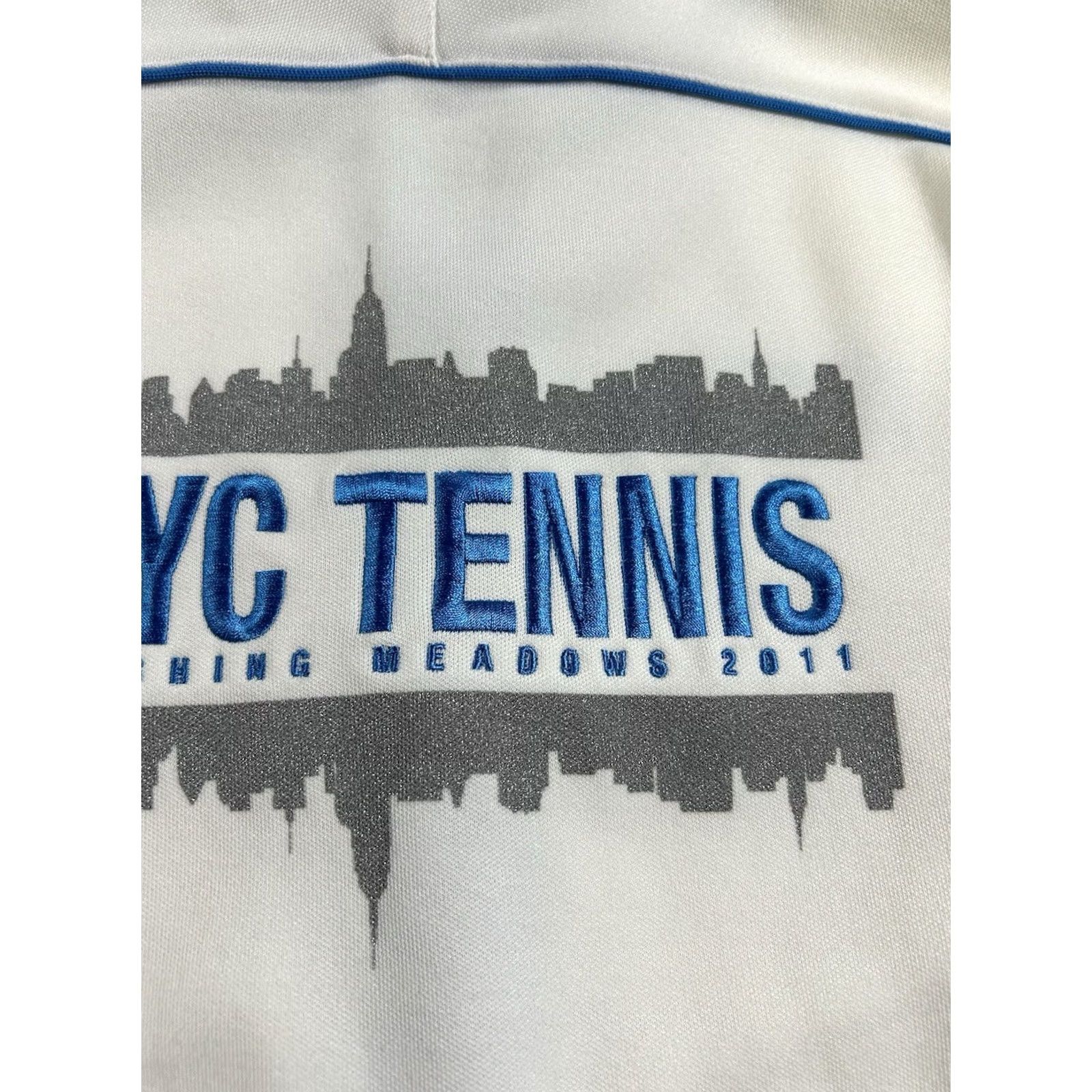 Nike VINTAGE Nike Tennis Flushing Meadows 2011 NYC Full Zip Track Jacket White Small 17x24 Size US S / EU 44-46 / 1 - 5 Thumbnail