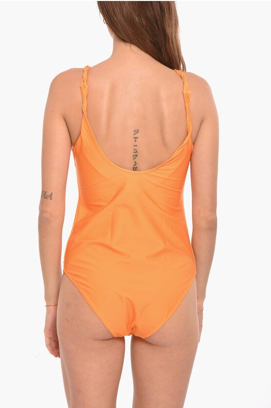 og1mm0624 Solid Color Swimsuit in Orange