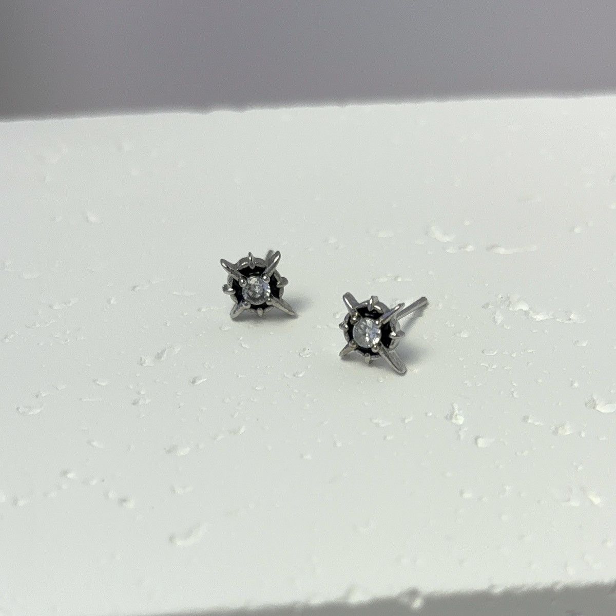 Other 925 Silver Plated CZ Star Stud Earrings for Men Women Size ONE SIZE - 3 Thumbnail
