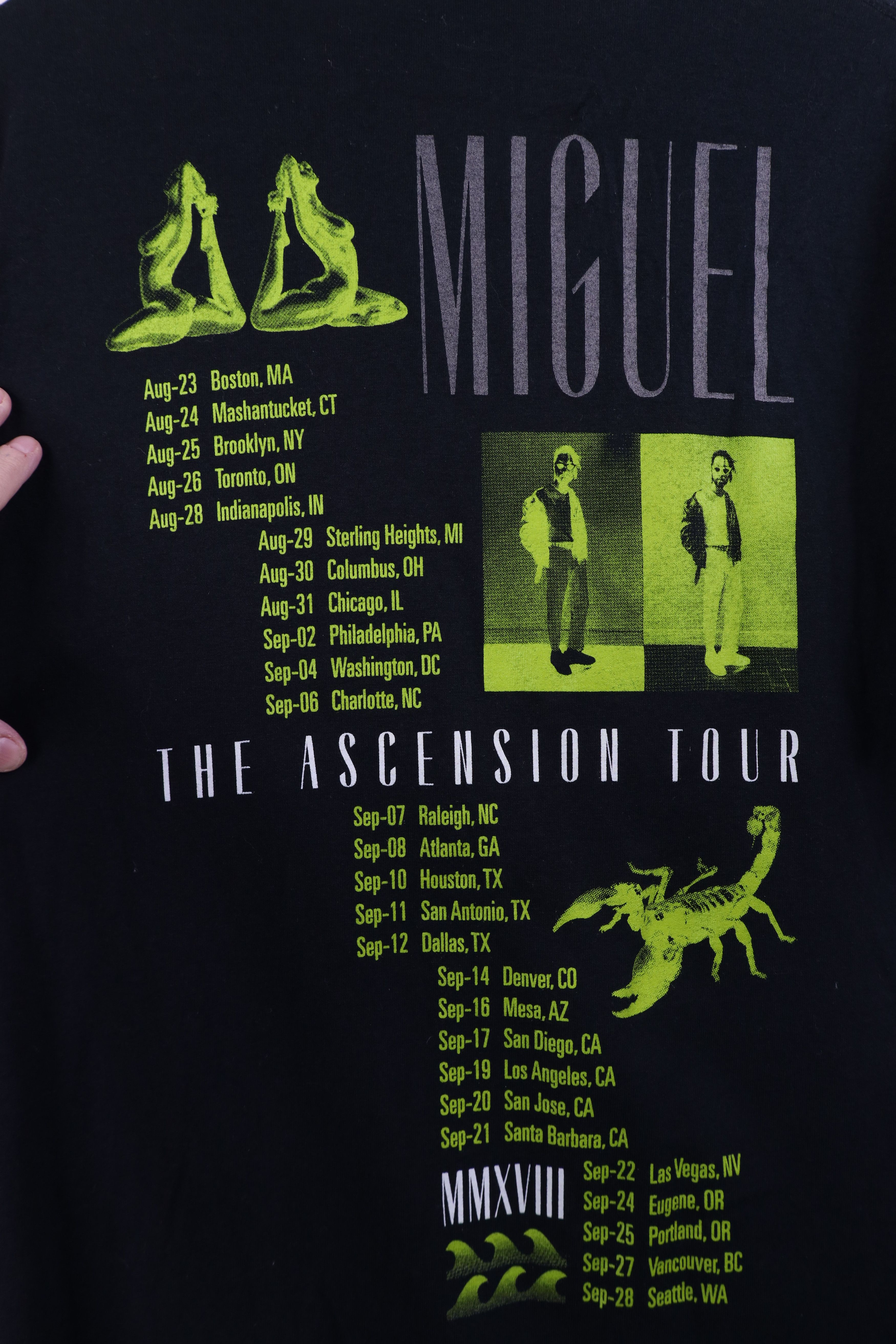 Vintage Miguel 1 Concepts The Ascension Tour Double Sided T-Shirt Size US S / EU 44-46 / 1 - 10 Thumbnail