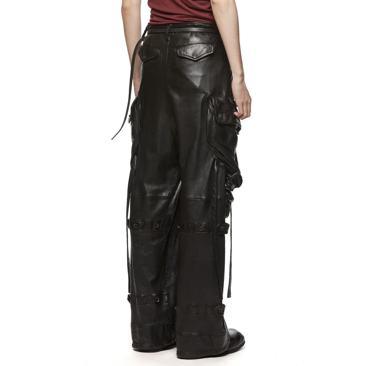 Julius Julius Leather Wide Gas Mask Cargo Pants Size US 34 / EU 50 - 17 Thumbnail