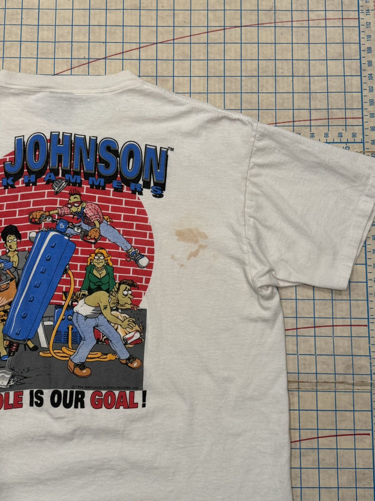 Vintage Vintage Big Johnson Jackhammers Humor Graphic Tee Used XL Size US XL / EU 56 / 4 - 5 Thumbnail
