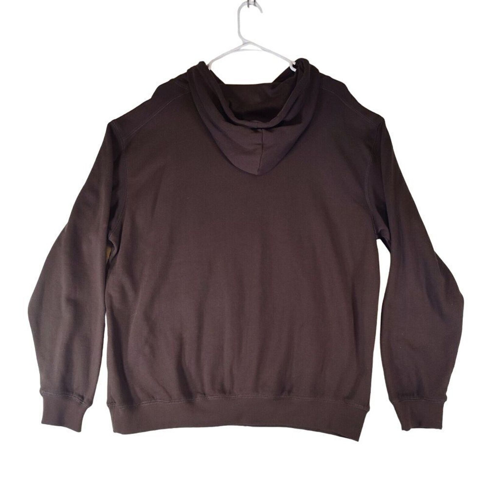 & Other Stories Browning Hoodie Mens Size Large Brown Front Pocket Spellout Size US L / EU 52-54 / 3 - 2 Thumbnail