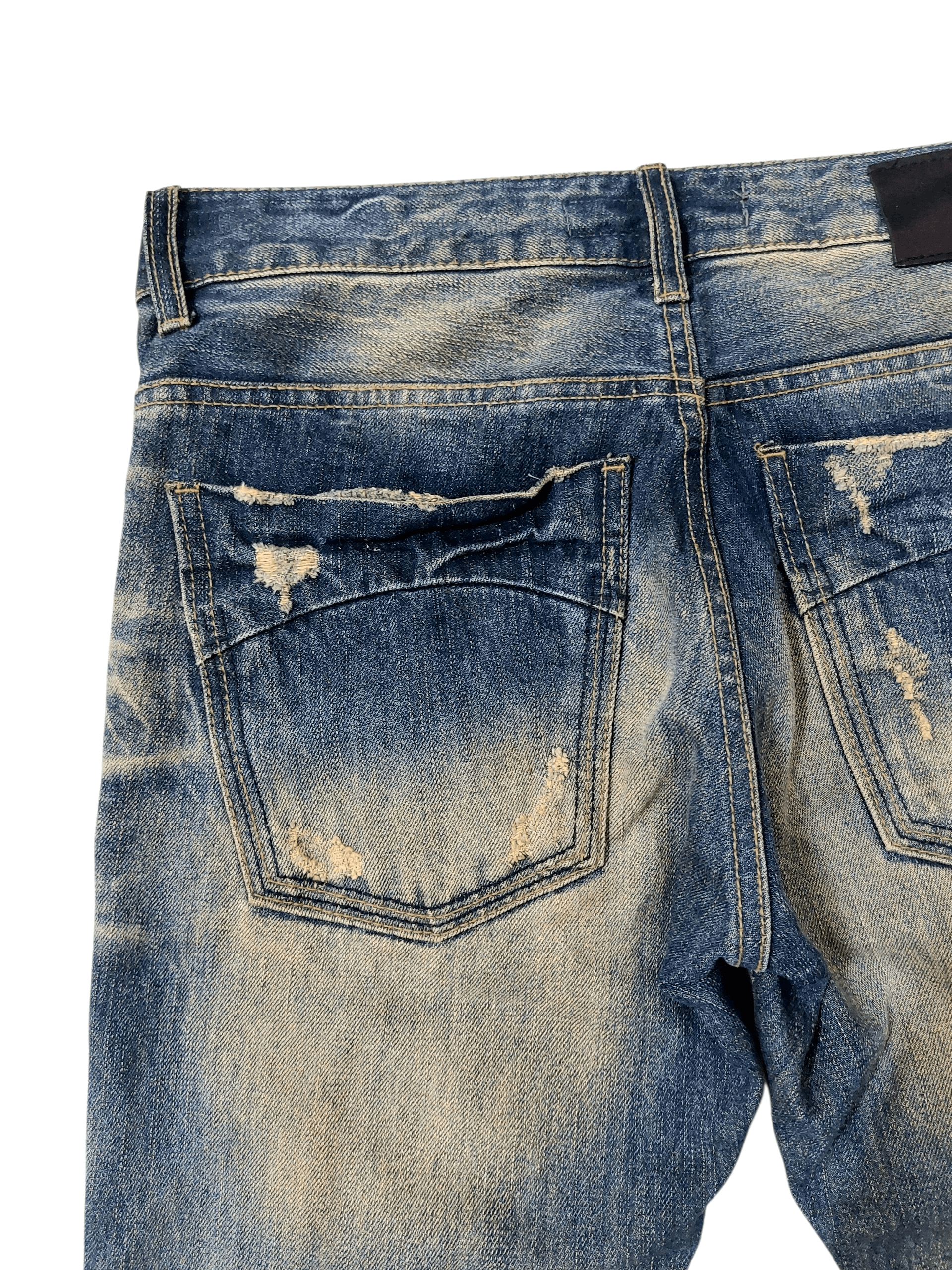 Vintage 90's DPSR Flare Mudwash Clawsmark Denim Size US 31 - 16 Thumbnail