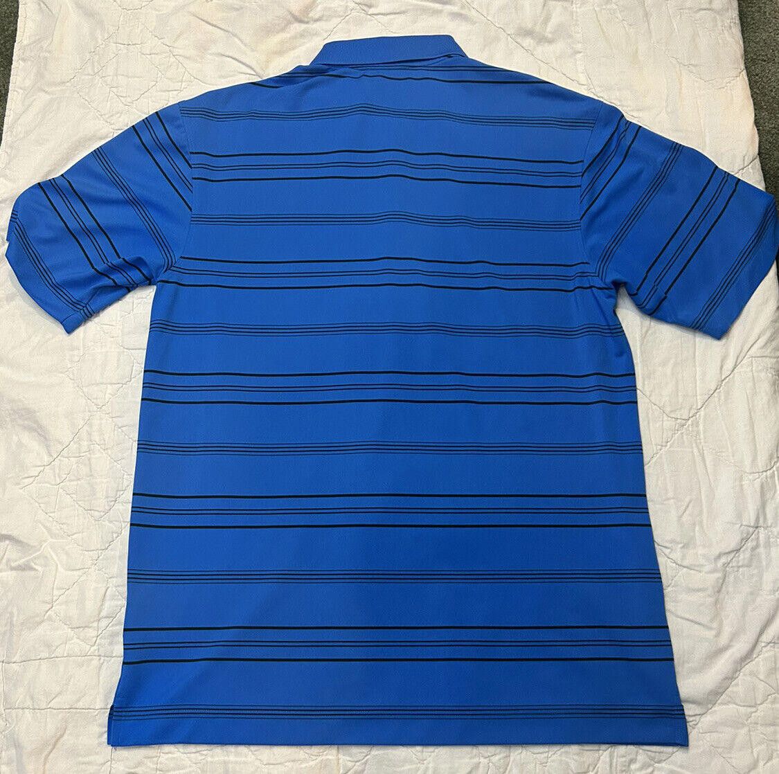 Nike Nike Men's Golf Polo Shirt Blue Black Striped FitDry - Sz M Size US M / EU 48-50 / 2 - 3 Thumbnail
