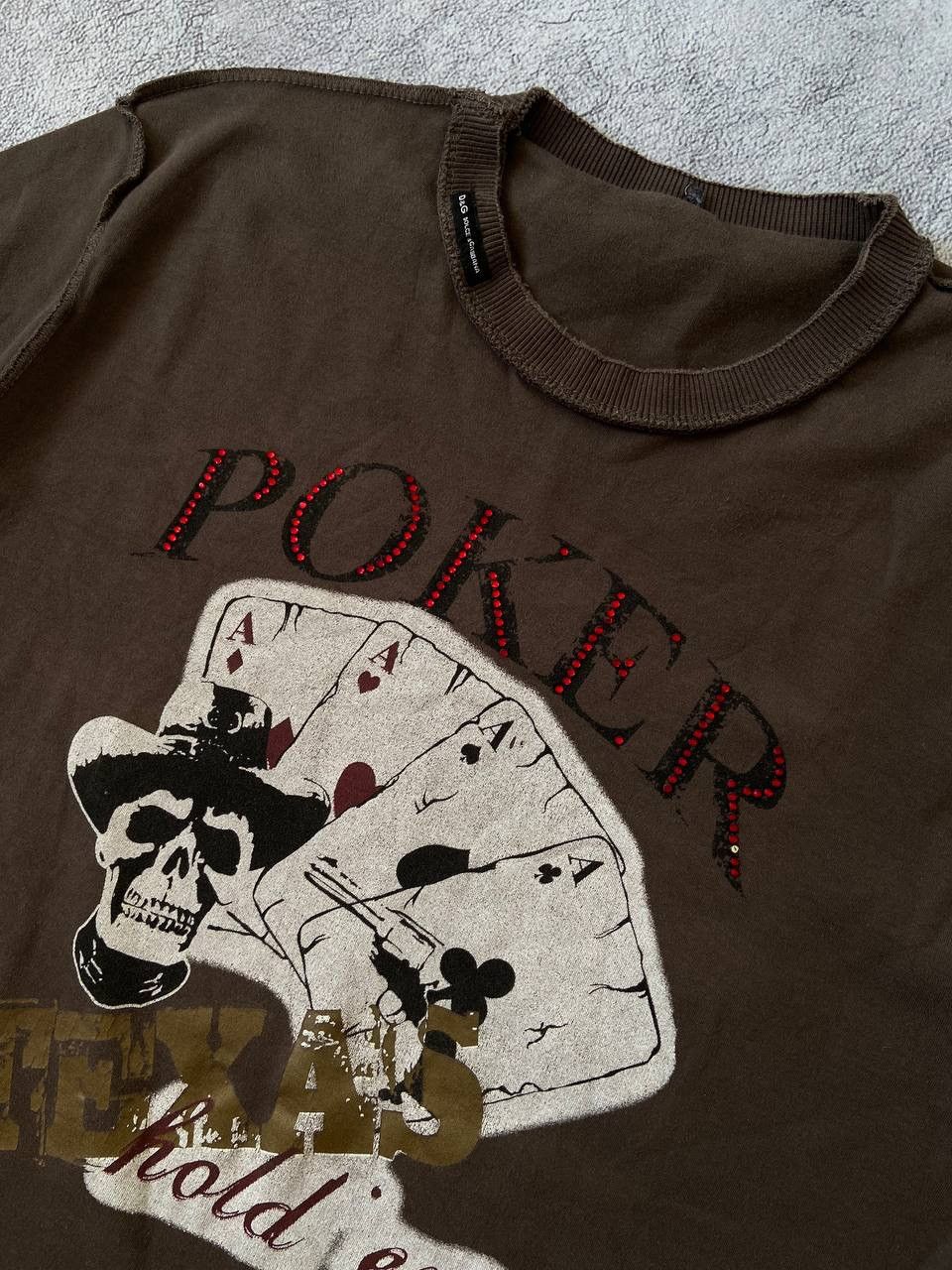 Dolce & Gabbana Dolce & Gabbana Poker Texas hold'em Browm T-Shirt Size US S / EU 44-46 / 1 - 6 Thumbnail