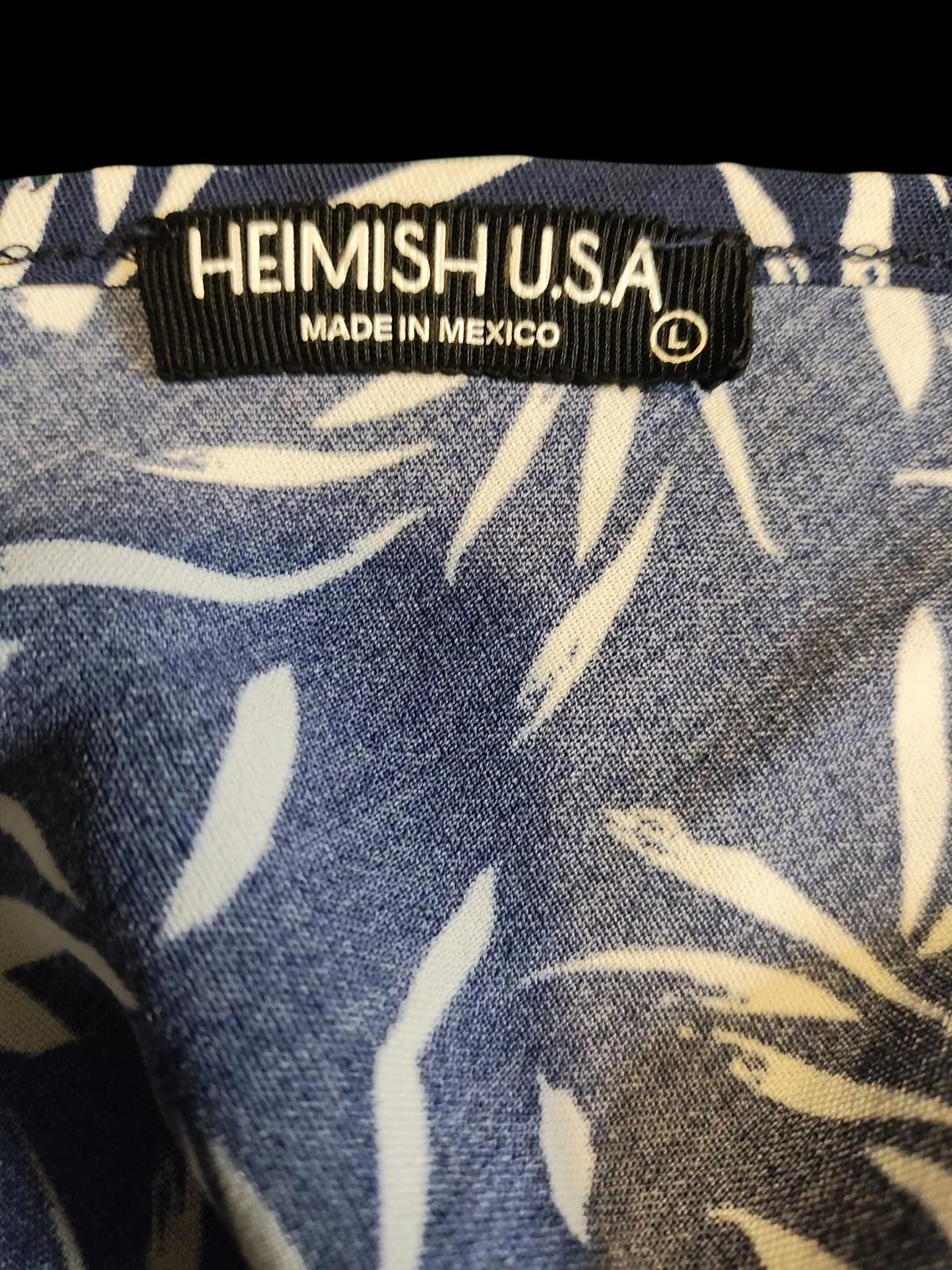 Unknown London Hemish USA Navy Blue and White Leaf Print Maxi Dress Size L / US 10 / IT 46 - 7 Thumbnail
