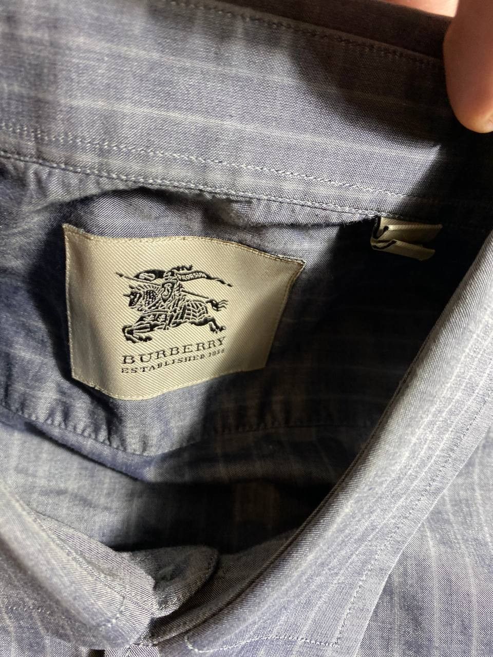 Burberry Vintage Y2K striped shirt Burberry gray Luxury streetwear Size US M / EU 48-50 / 2 - 2 Thumbnail