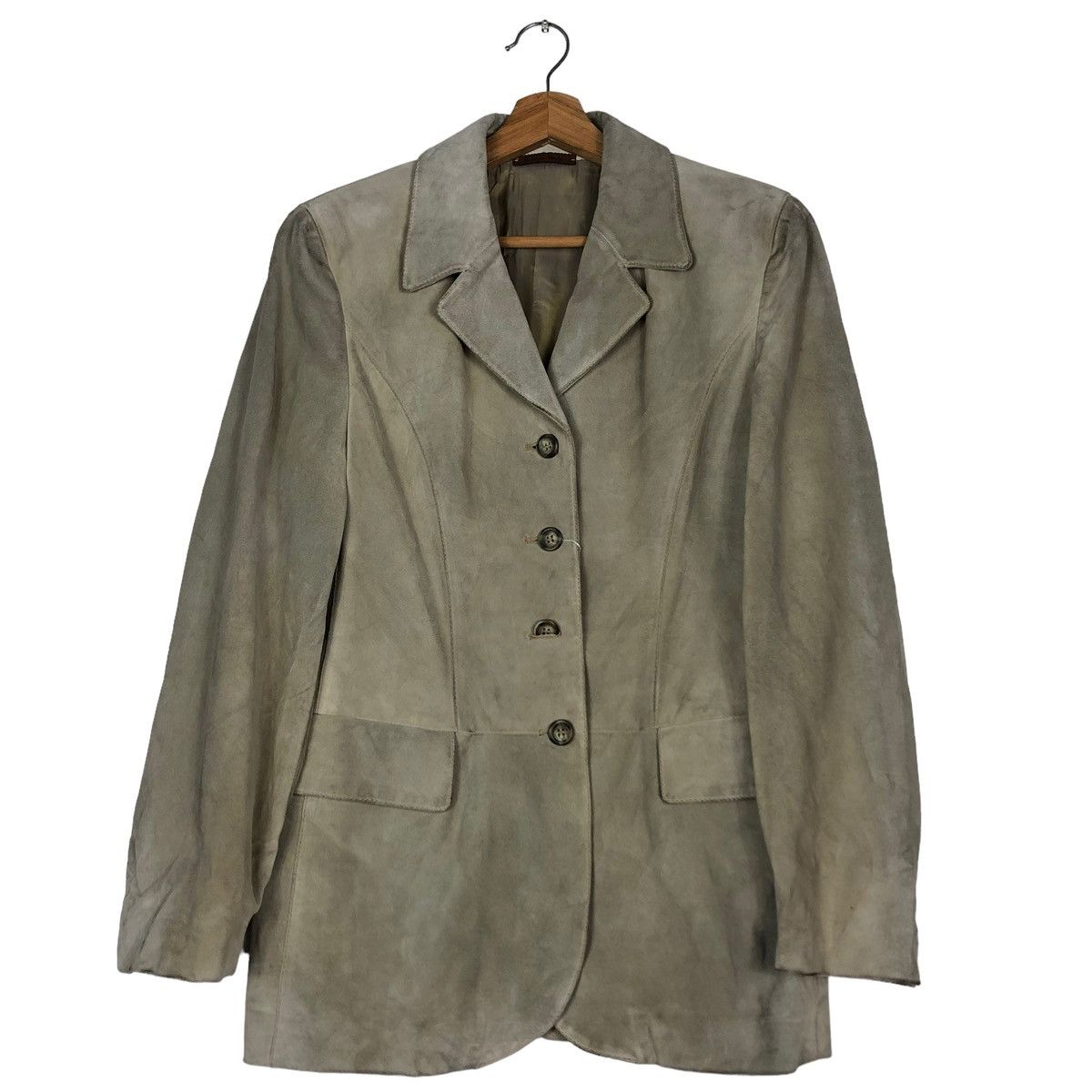 Genuine Leather 🔥VINTAGE GENUINE LEATHER JACKET DOUBLE BREAST LAMATTA PELLE Size US M / EU 48-50 / 2 - 1 Thumbnail