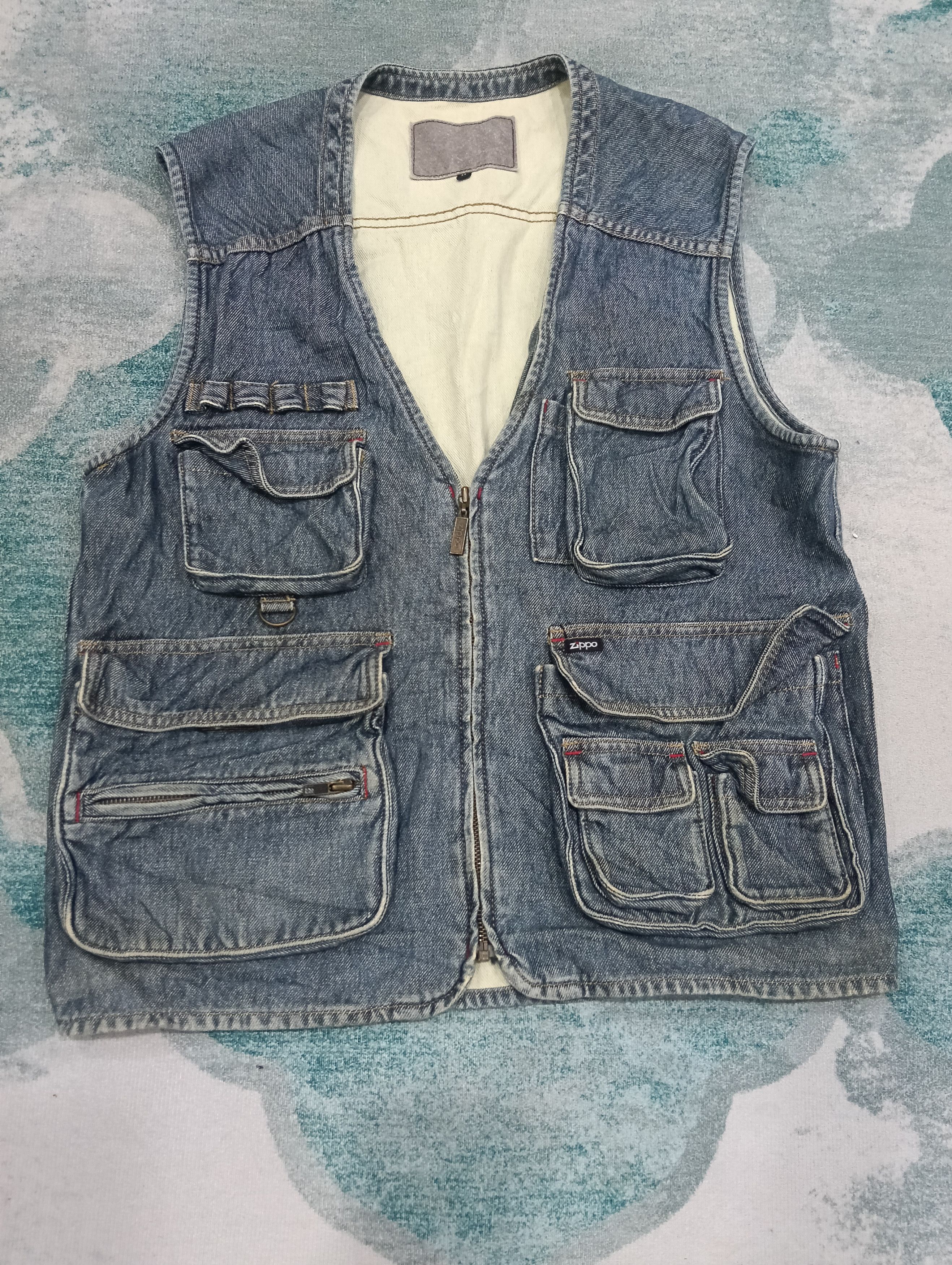 Japanese Brand × Zippo Vintage Zippo Vest Indigo Jacket Size US M / EU 48-50 / 2 - 2 Thumbnail