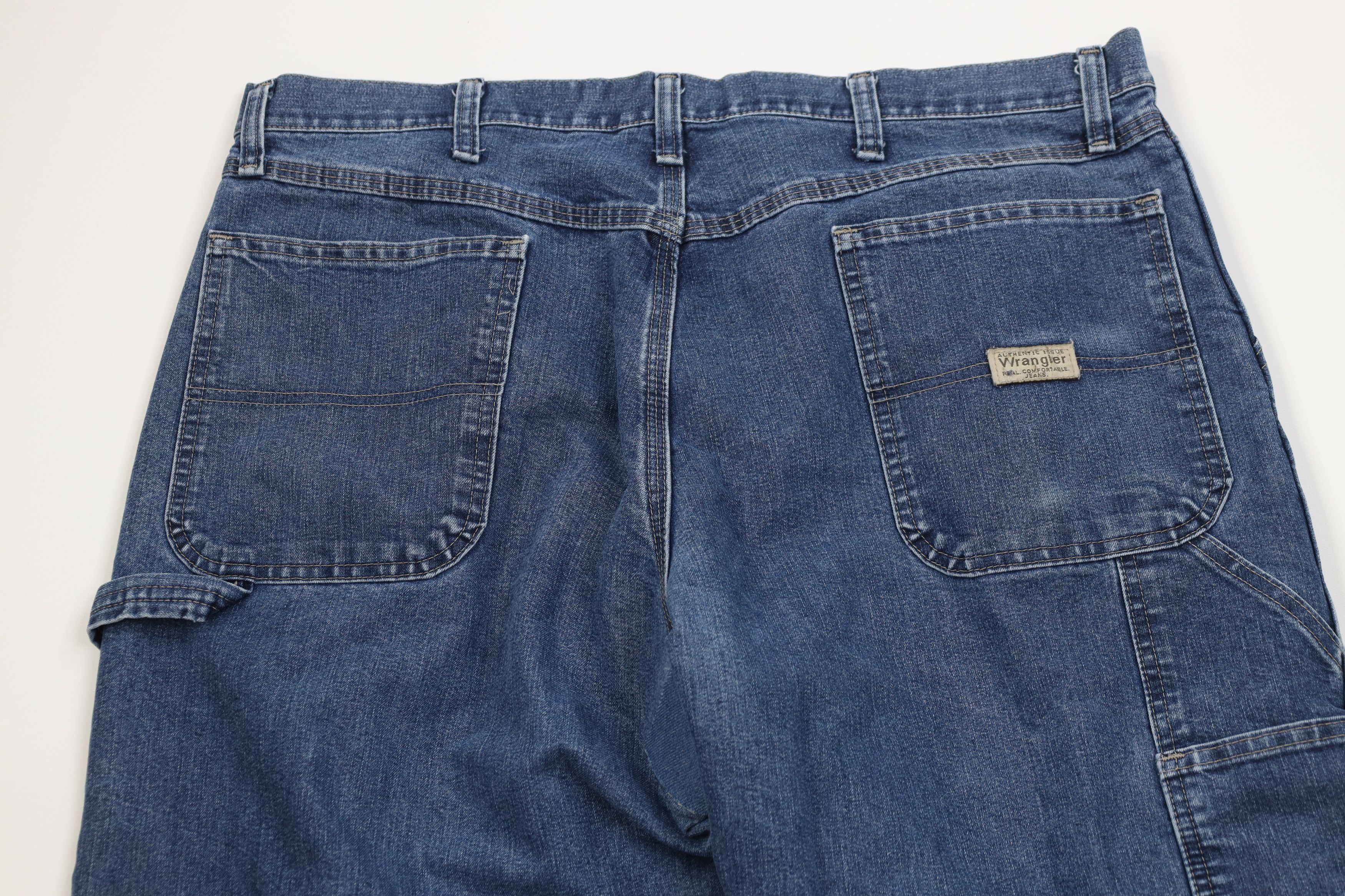 Wrangler Vintage 90s Y2K Wrangler Wide Leg Dungaree Denim Jeans Size US 38 / EU 54 - 11 Thumbnail