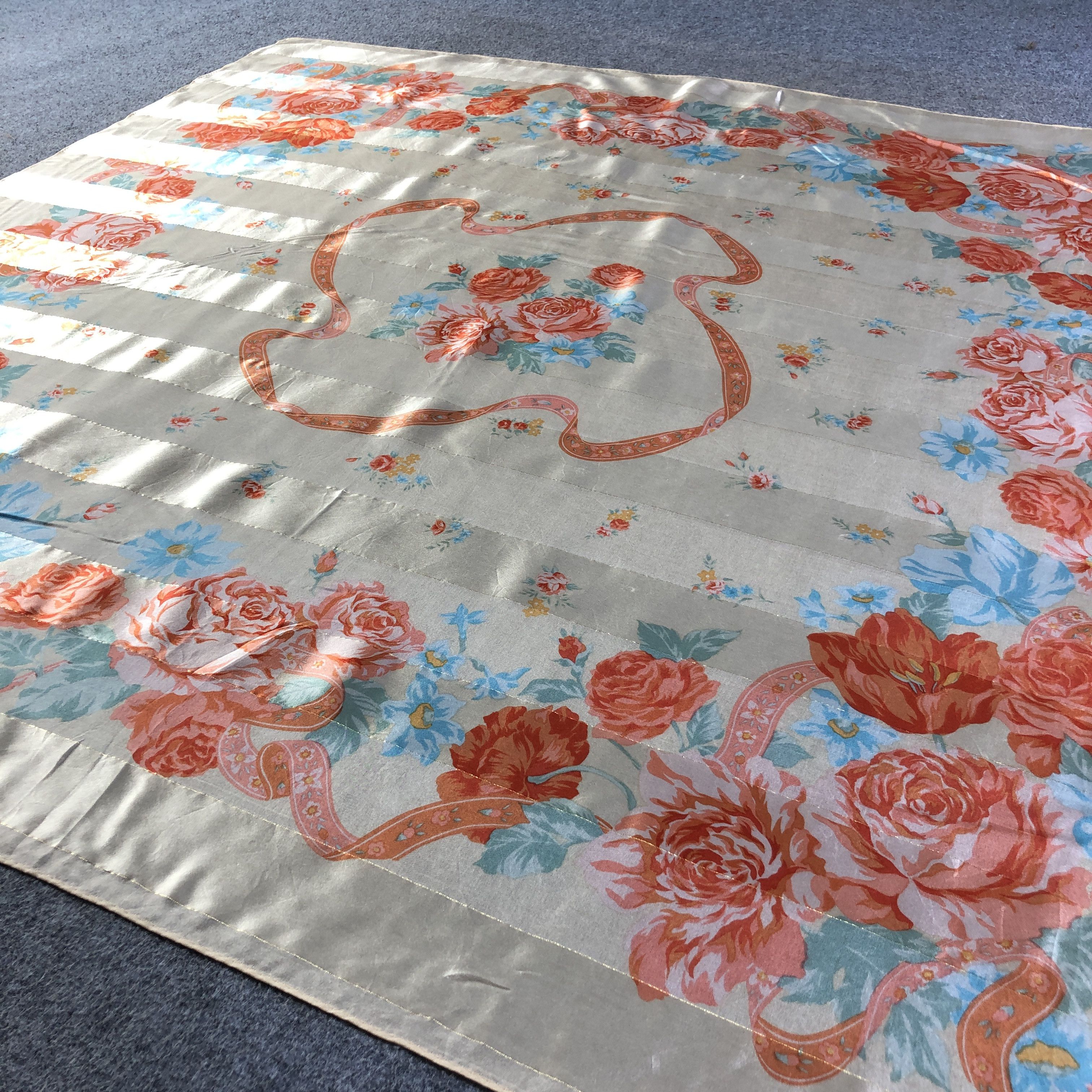 Japanese Brand Torrente Floral Luxury Silk Scarf M1005 Size ONE SIZE - 3 Thumbnail
