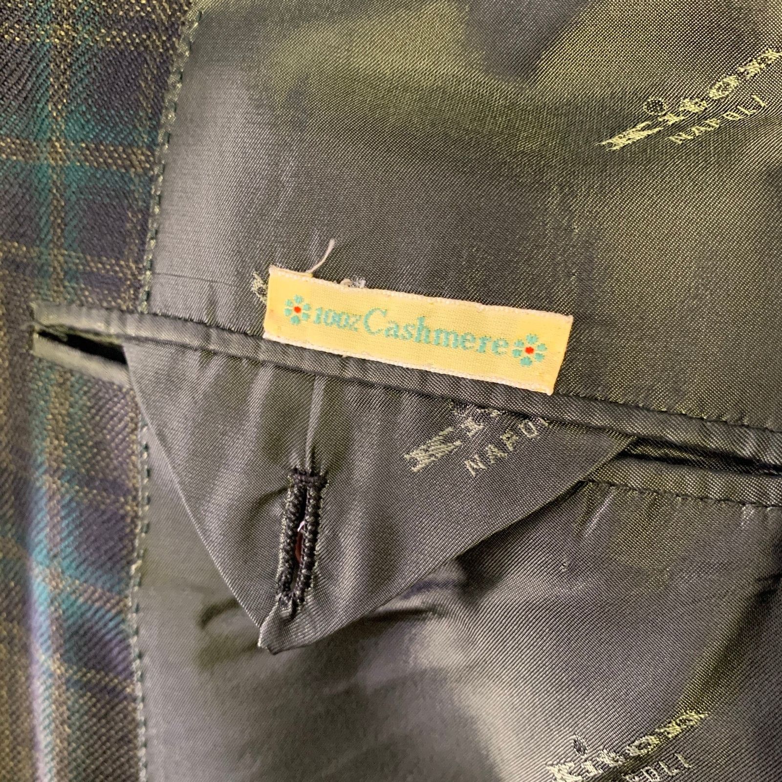 Kiton KITON 40 Green Plaid Cashmere Notch Lapel Sport Coat Size 40R - 5 Thumbnail