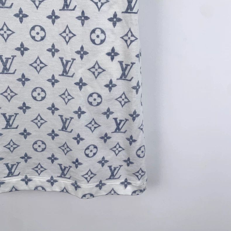 Louis Vuitton Louis Vuitton Cotton crewneck short-sleeved T-shirt with w Size S / US 4 / IT 40 - 4 Thumbnail