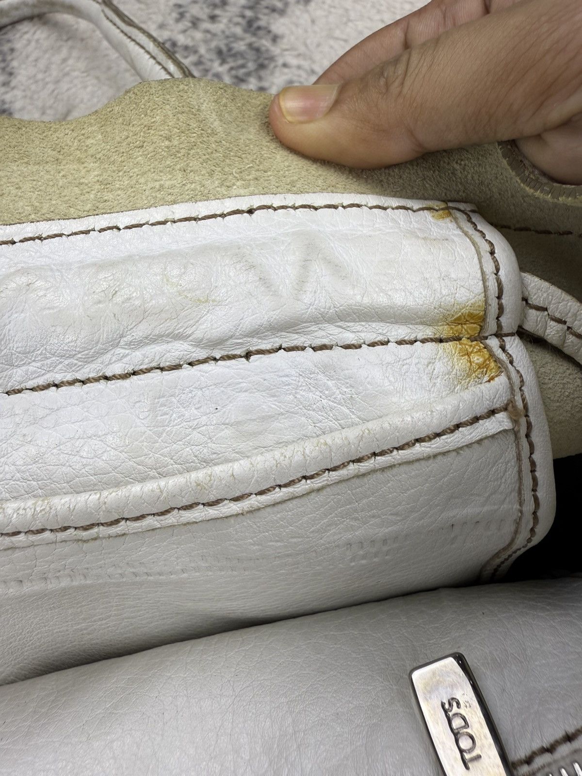 Tod's Authentic✅ 2005 D-Bag Tod’s White Leather Hand Bag Size ONE SIZE - 11 Thumbnail