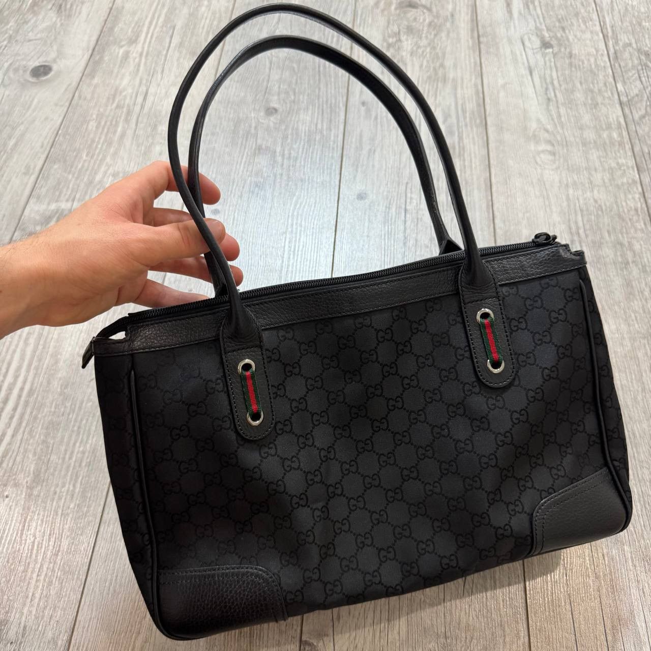 Gucci Gucci GG Nylon Sherry Line Tote Bag Handbag Size ONE SIZE - 2 Thumbnail