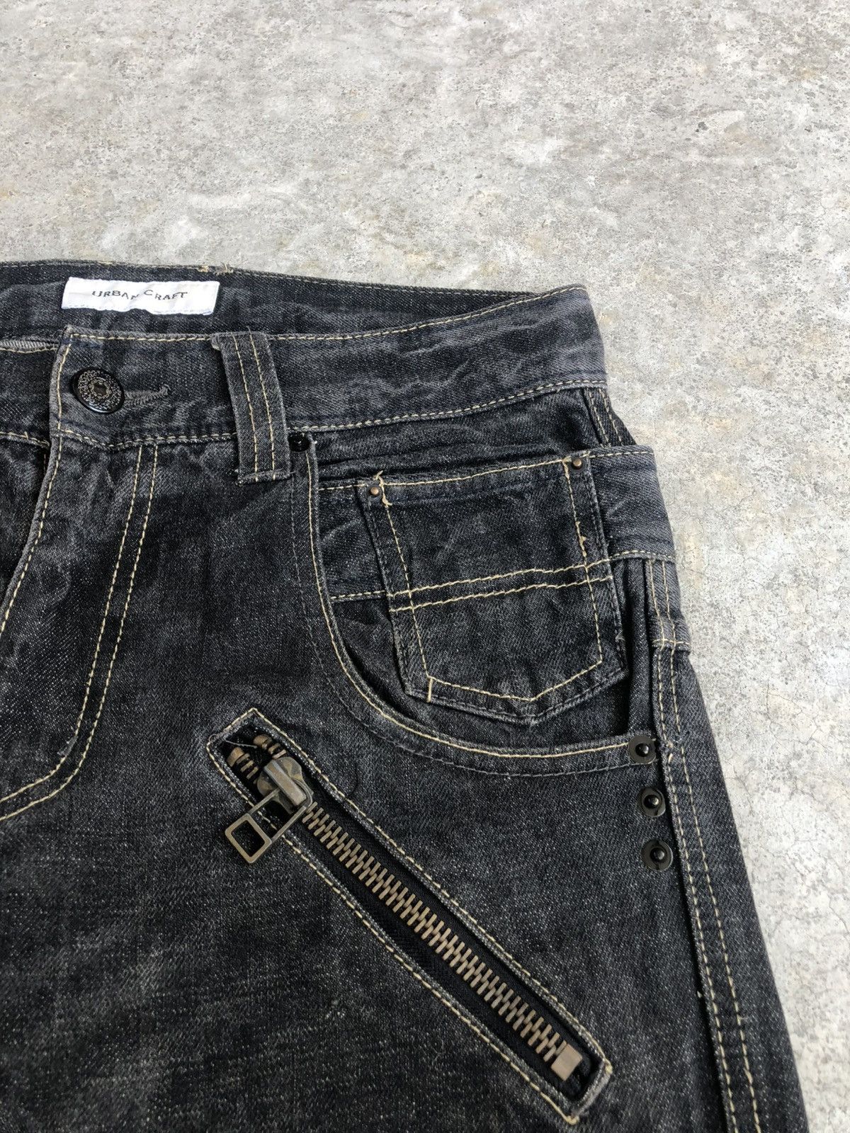 If Six Was Nine Japanese Urban Flared Jeans Double Waist Distressed Denim Size US 32 / EU 48 - 15 Thumbnail