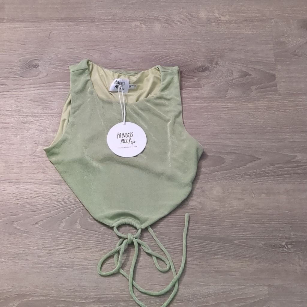 PRINCESS POLLY Princess Polly green crop top size 10 Size L / US 10 / IT 46 - 1 Thumbnail