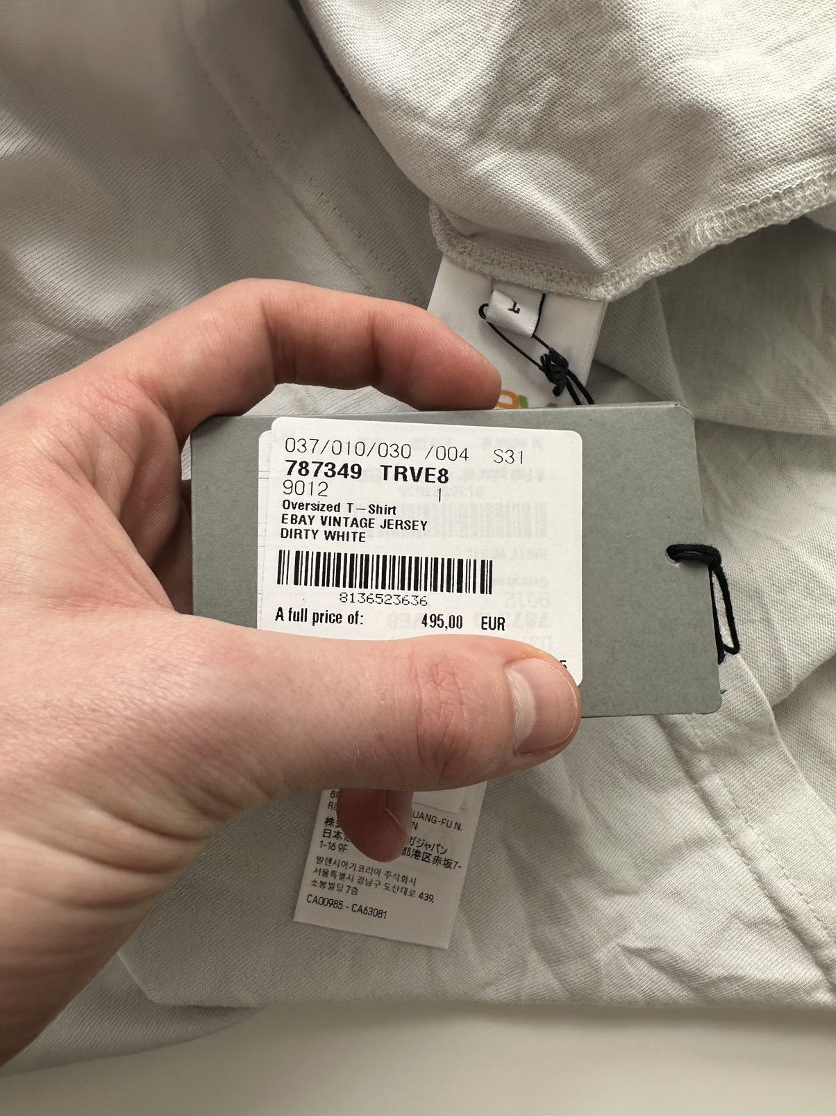 Balenciaga Balenciaga x eBay W24 logo shirt dirty white Sz1 NEW Size US S / EU 44-46 / 1 - 7 Thumbnail