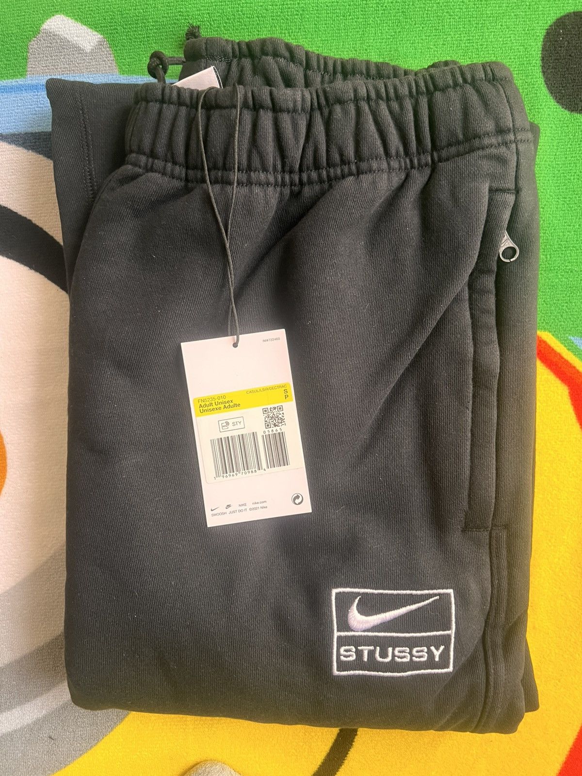 Nike × Stussy S - Nike Stussy Fleece Sweatpant Black FW25 jogger pant logo Size US 32 / EU 48 - 19 Thumbnail