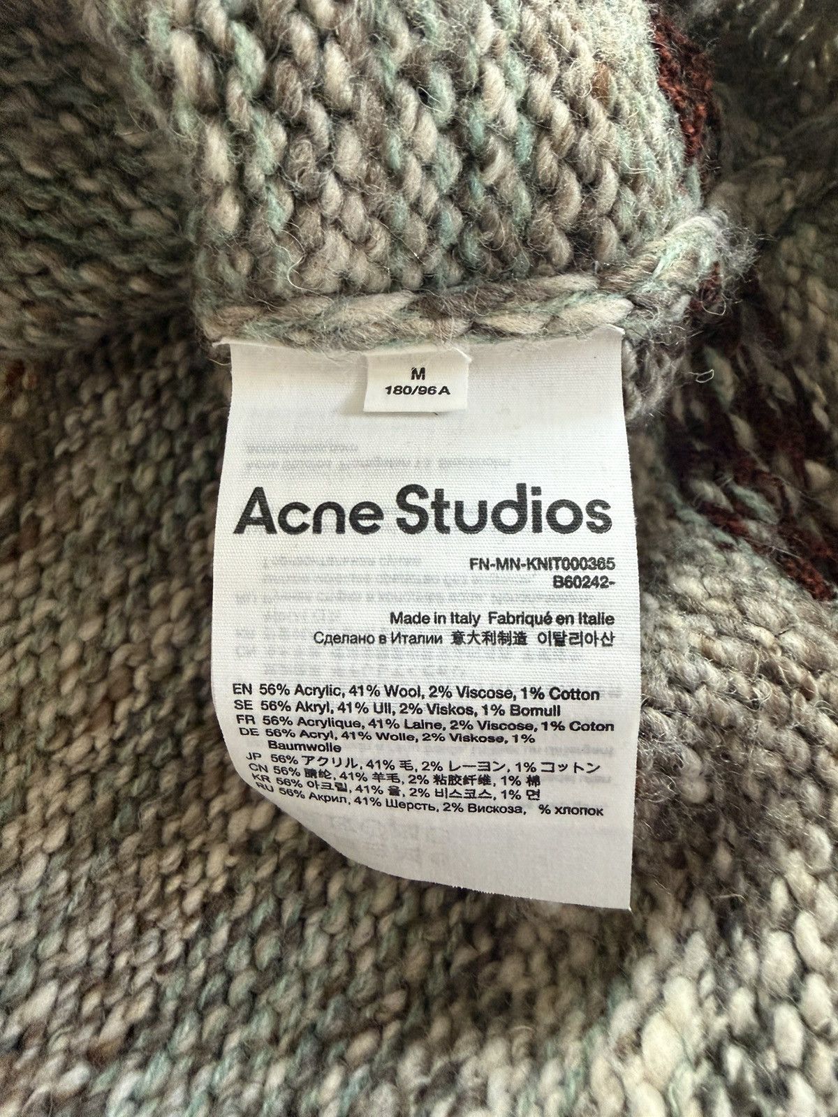 Acne Studios Acne studios multicolor knit sweater Size US M / EU 48-50 / 2 - 4 Thumbnail