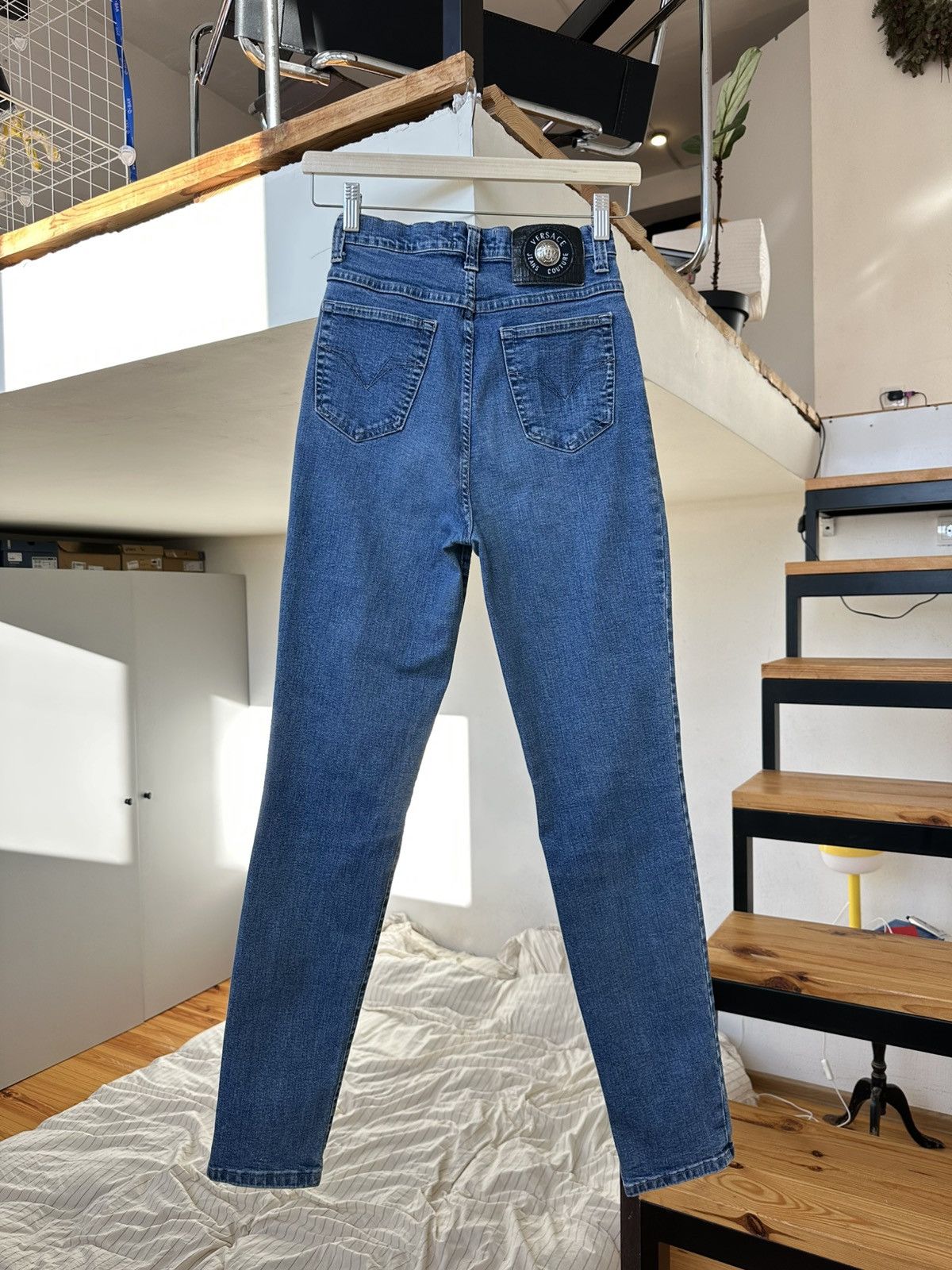 Versace Versace Jeans Couture Vintage Blue Stretch Denim Size 27" / US 4 / IT 40 - 4 Thumbnail