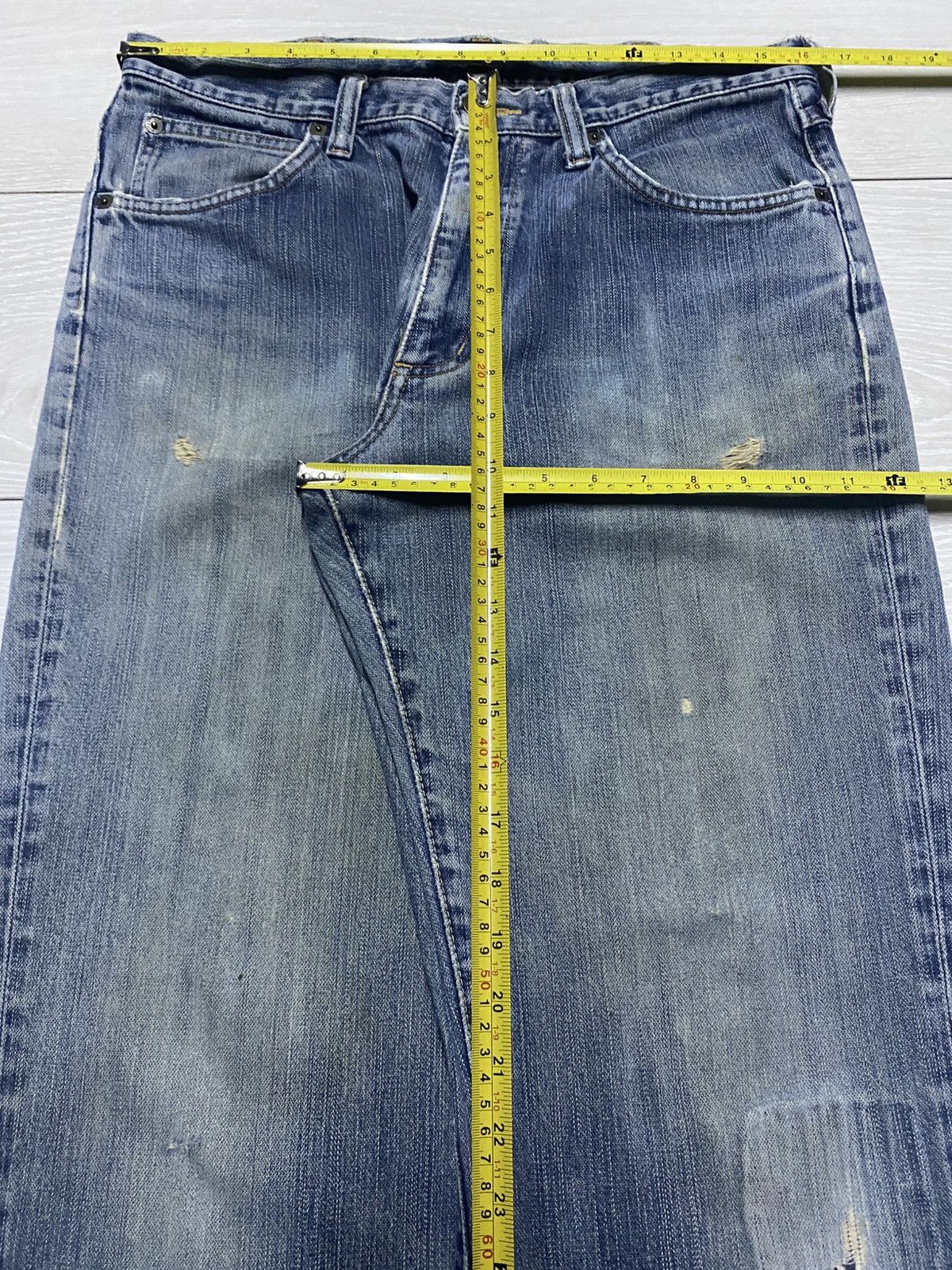 Wrangler Vintage Wrangler Faded Mud Wash Distressed Straight Jeans Size US 32 / EU 48 - 17 Thumbnail