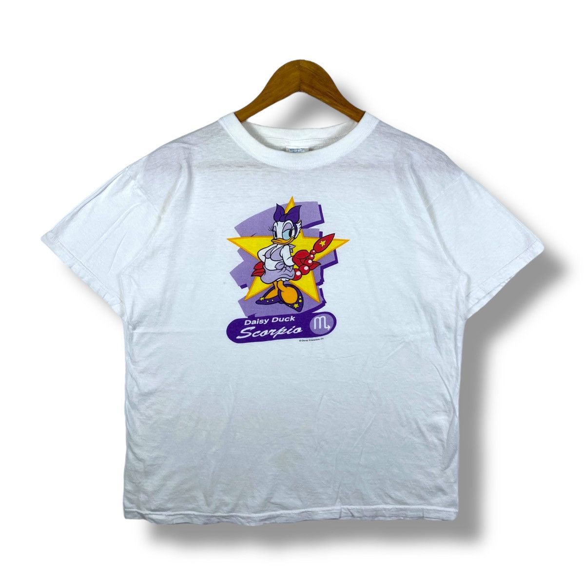 Disney Vintage 90's DAISY DUCK Scorpio Graphic Sega Promo Tee Shirt Size US M / EU 48-50 / 2 - 1 Thumbnail