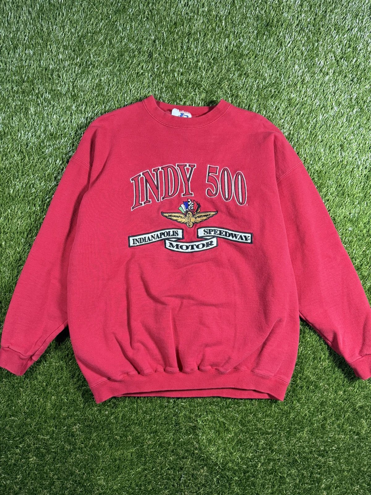 NASCAR Vintage 90s Indy 500 NASCAR Racing Fall Crewneck Sweatshirt Size US L / EU 52-54 / 3 - 1 Thumbnail
