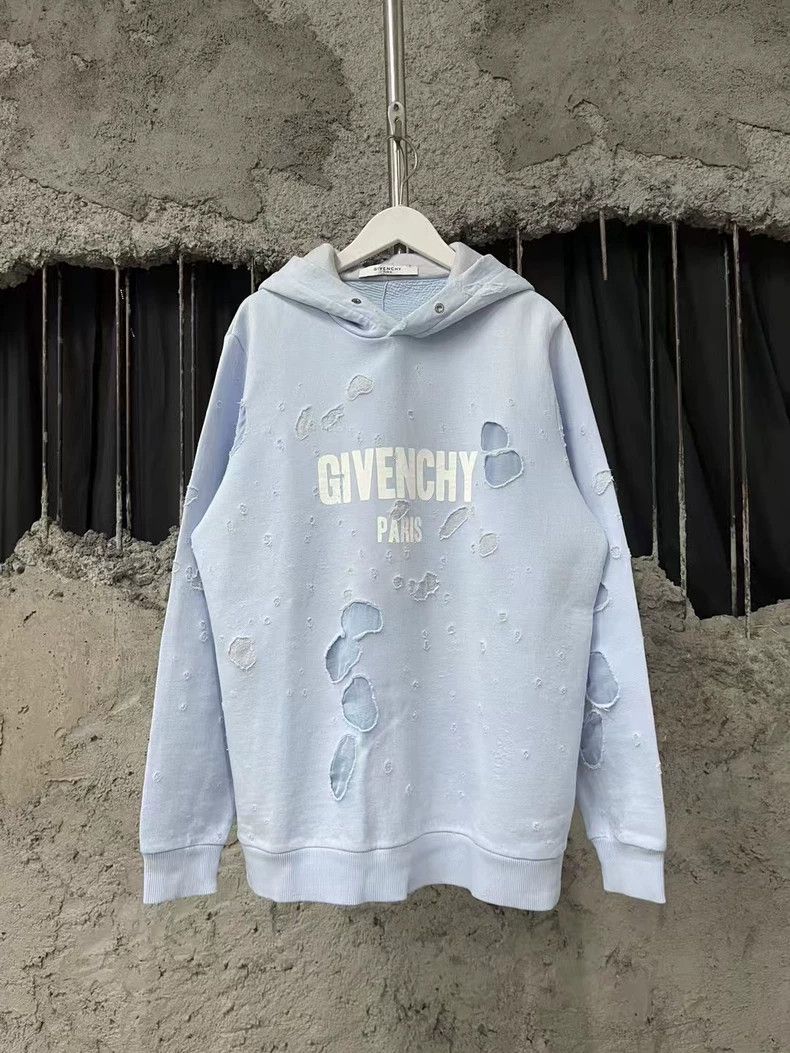 Givenchy Givenchy Distressed Zip-Up Hoodie Size US XS / EU 42 / 0 - 1 Thumbnail