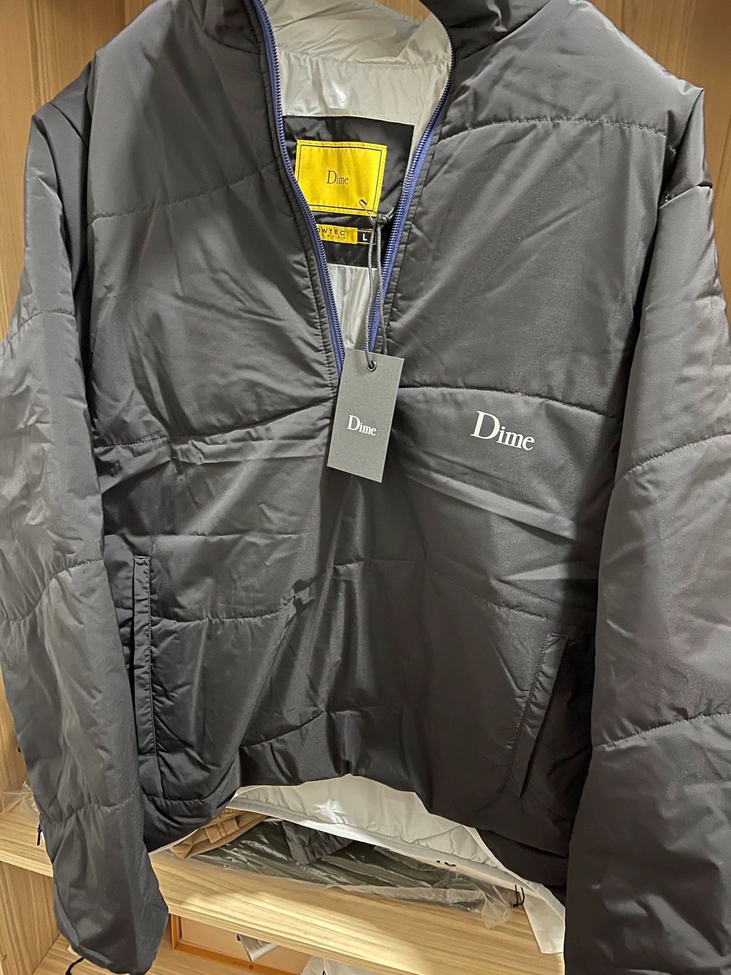 Dime Dime Trail Half Zip Jacket Black L Cotton-Lined Stand Collar Size US L / EU 52-54 / 3 - 2 Thumbnail