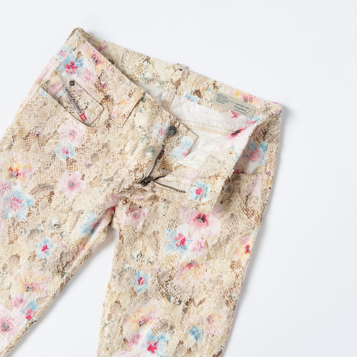 Diesel Diesel Grupeen J Floral Jeans Super Slim Skinny Multicolor Size 27" / US 4 / IT 40 - 3 Thumbnail