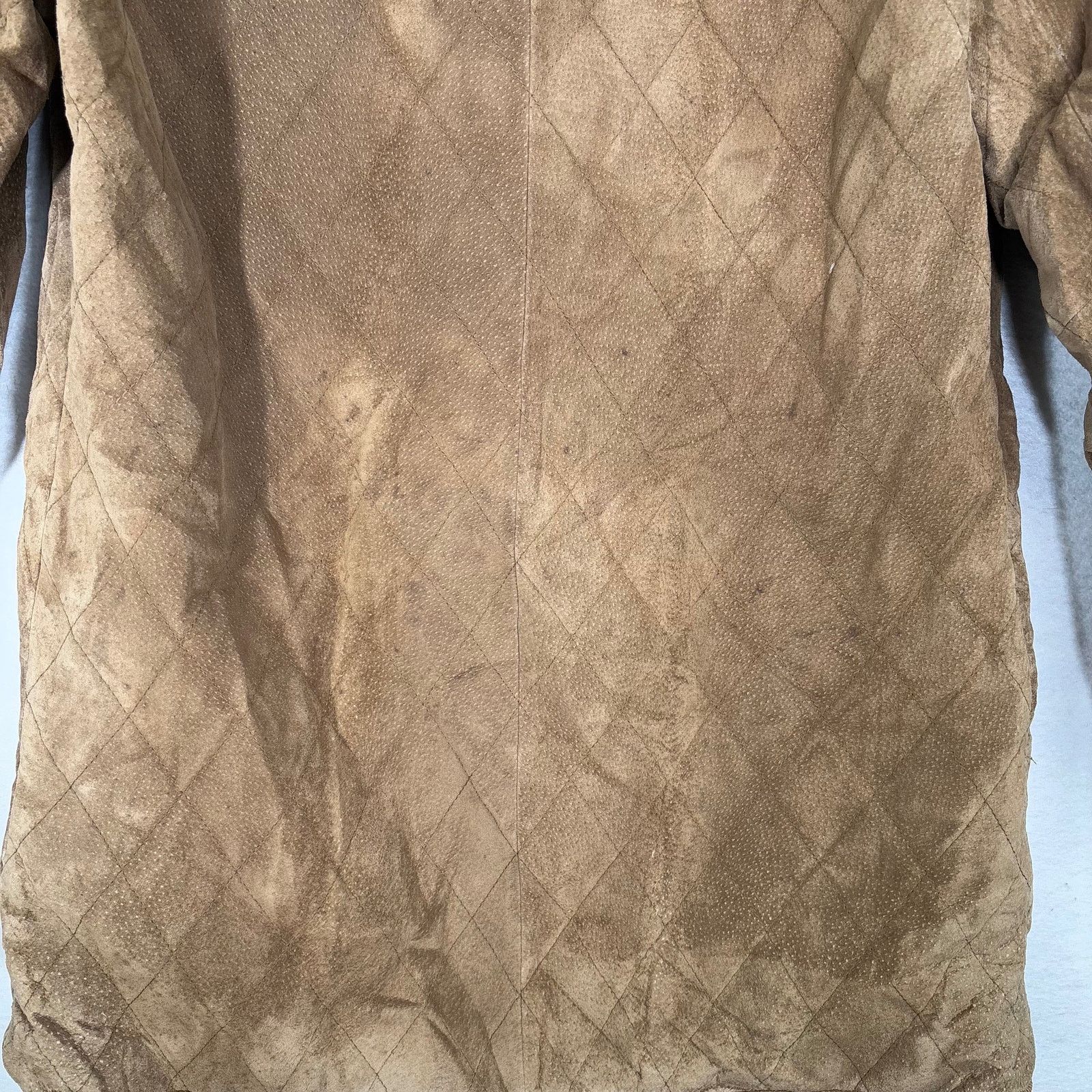Vintage Vtg Dockers Quilted Pig Split Suede Barn Jacket Small Brown Size US S / EU 44-46 / 1 - 5 Thumbnail