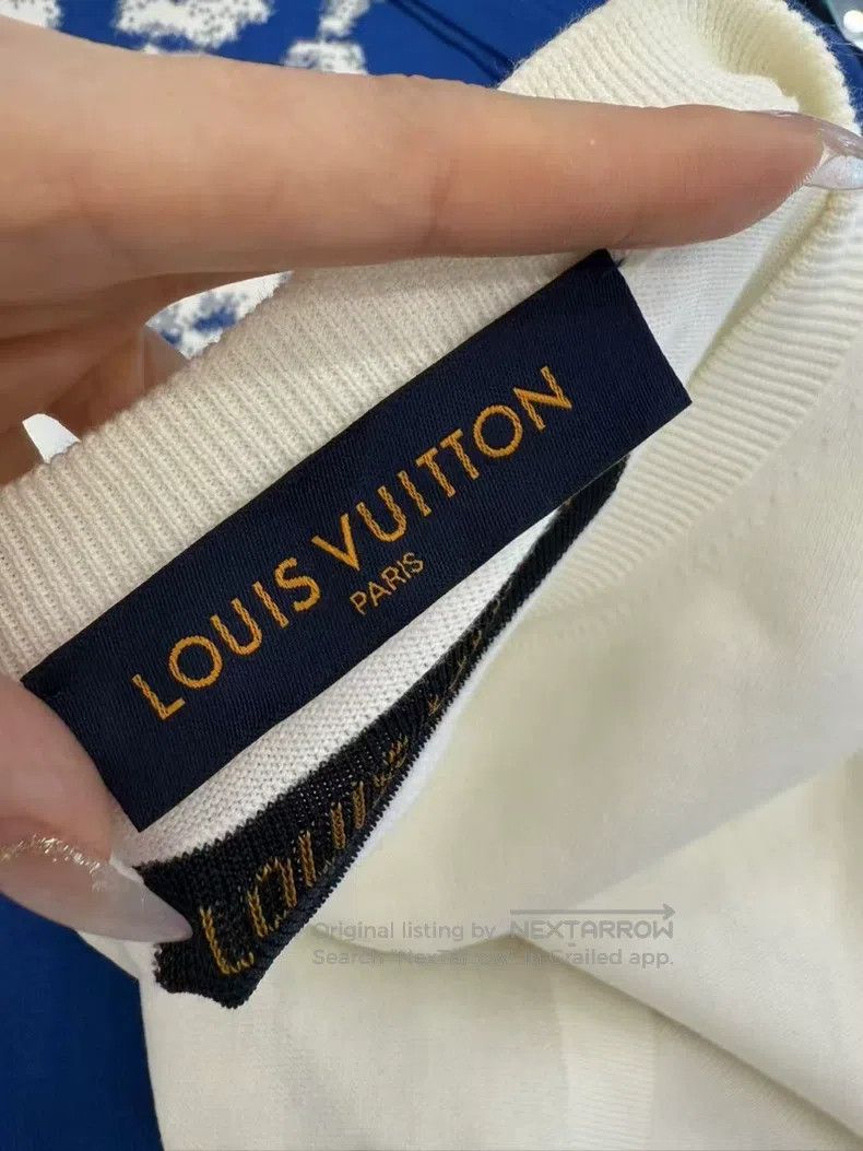 Louis Vuitton Louis Vuitton Sliding logo knitted half-sleeve T-shirt Size US L / EU 52-54 / 3 - 7 Thumbnail