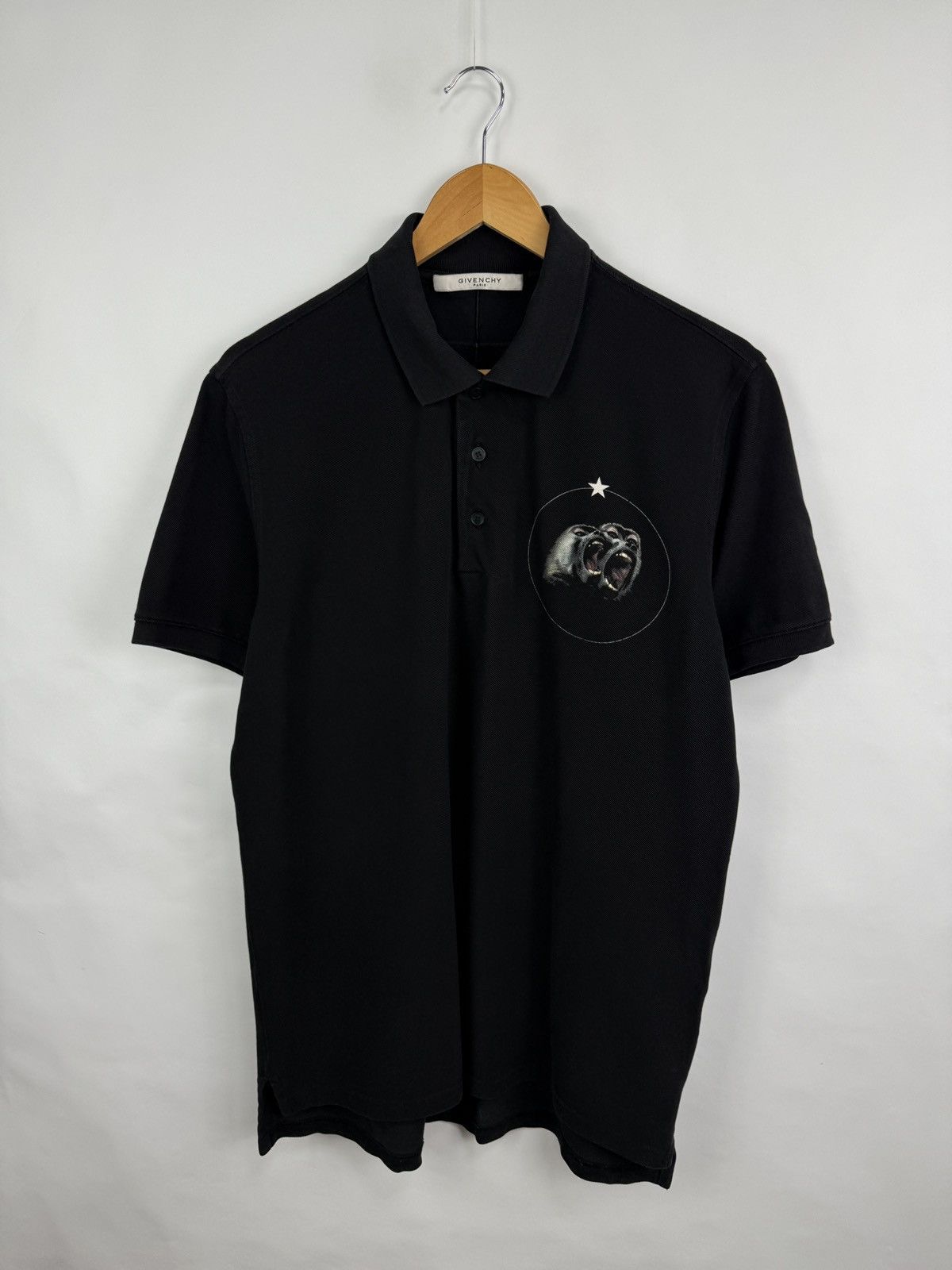 Givenchy 🇮🇹 Givenchy Paris Monkey Luxury Polo T-Shirt Rare Retro Size US L / EU 52-54 / 3 - 3 Thumbnail