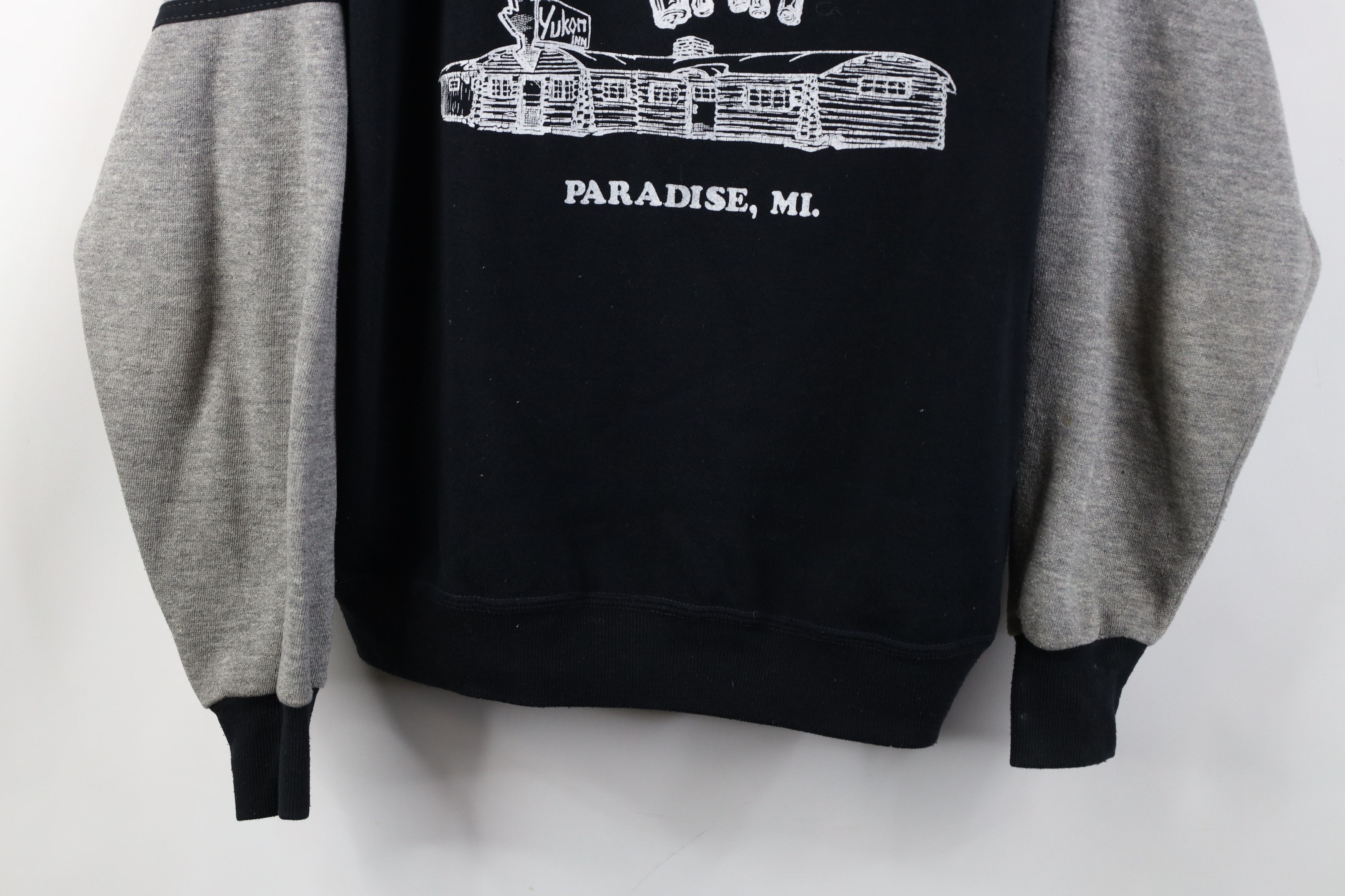 Vintage Vintage 70s Yukon Paradise Michigan Raglan Sweatshirt Size L / US 10 / IT 46 - 3 Thumbnail