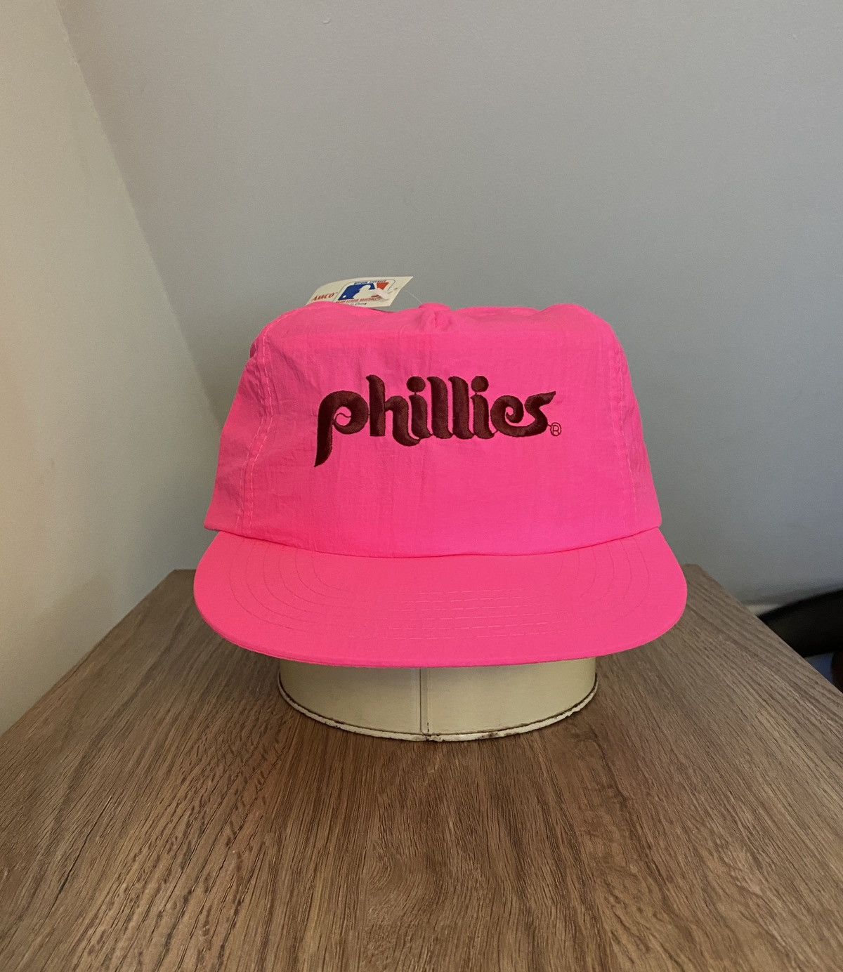 MLB × Vintage Vintage NWT Phillies Hot Pink Nylon Snap Back Hat Cap New Size ONE SIZE - 1 Thumbnail