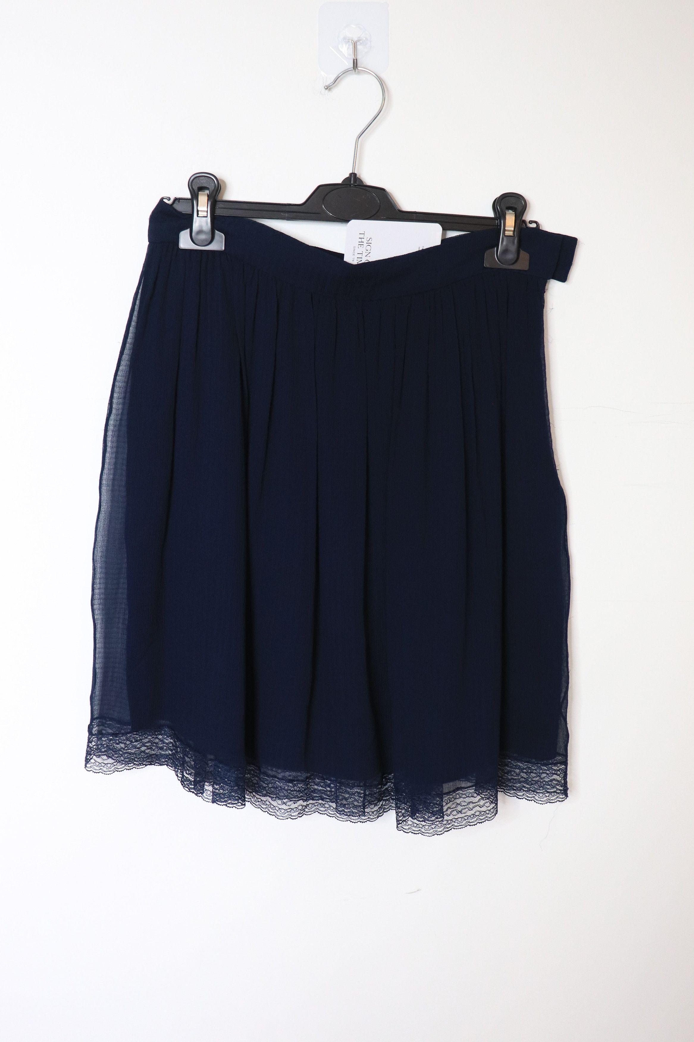 Dior Blue silk chiffon mini skirt - UK 12 Size 30" / US 8 / IT 44 - 1 Thumbnail