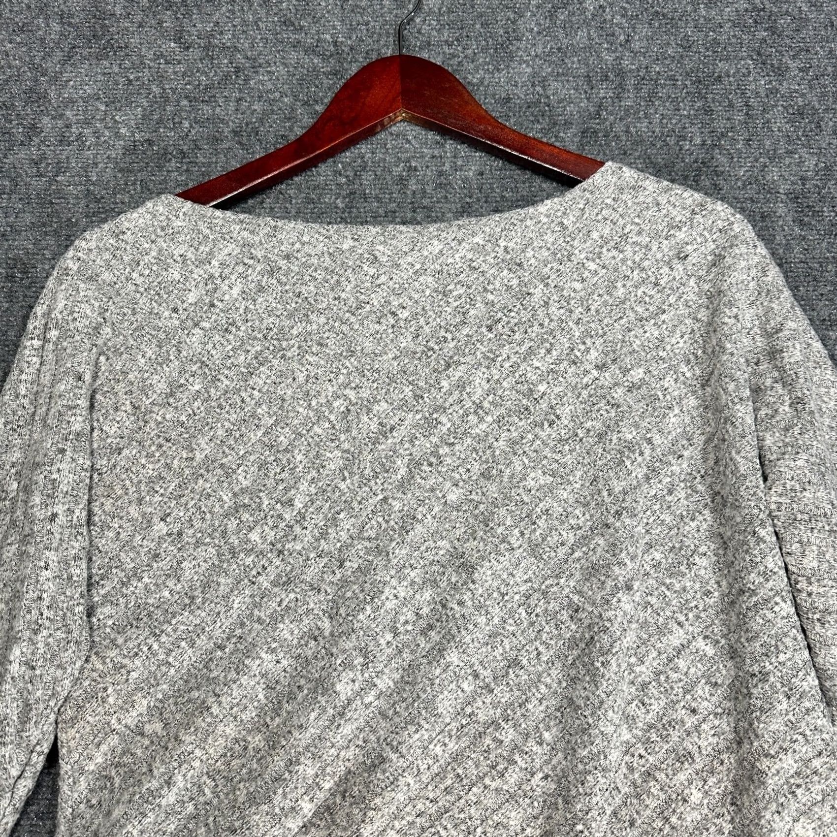 Juicy Couture Juicy Couture Sweater Womens M Gray Knit 3/4 Sleeve Boxy Lagenlook Pullover Cardigan Knitwear Ribbed Hem Regular Fit Size M / US 6-8 / IT 42-44 - 7 Thumbnail