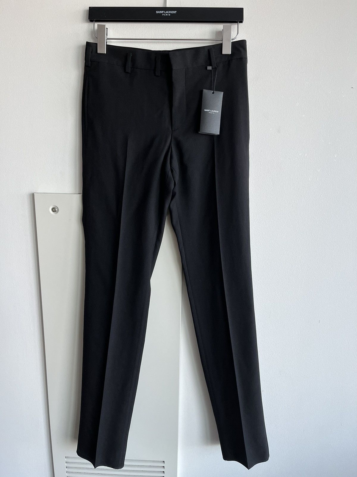 image of Super Saint Laurent Hedi Slimane Tux Pant in Black, Men's (Size 26)