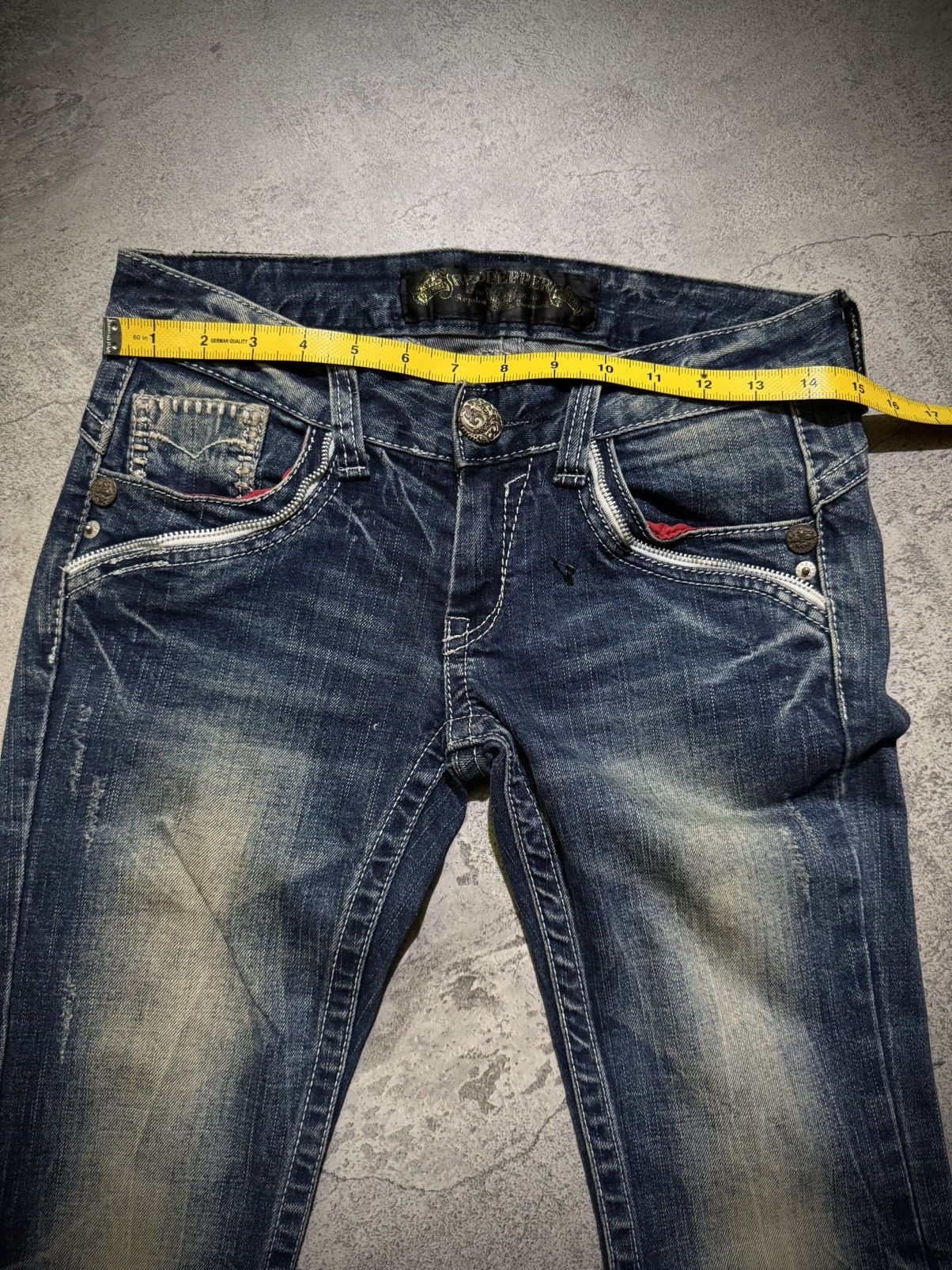 Hysteric Glamour Y2k Red Peppers skull studded ifsixwasnine bootcut jeans Size US 29 - 17 Thumbnail