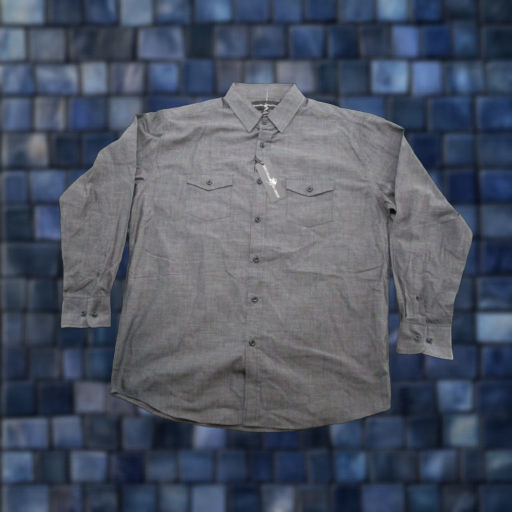 Beverly Hills Polo Club Beverly Hills Polo Club Button-Down Shirt Men’s Charcoal Gray Black Size L New Size US L / EU 52-54 / 3 - 1 Thumbnail