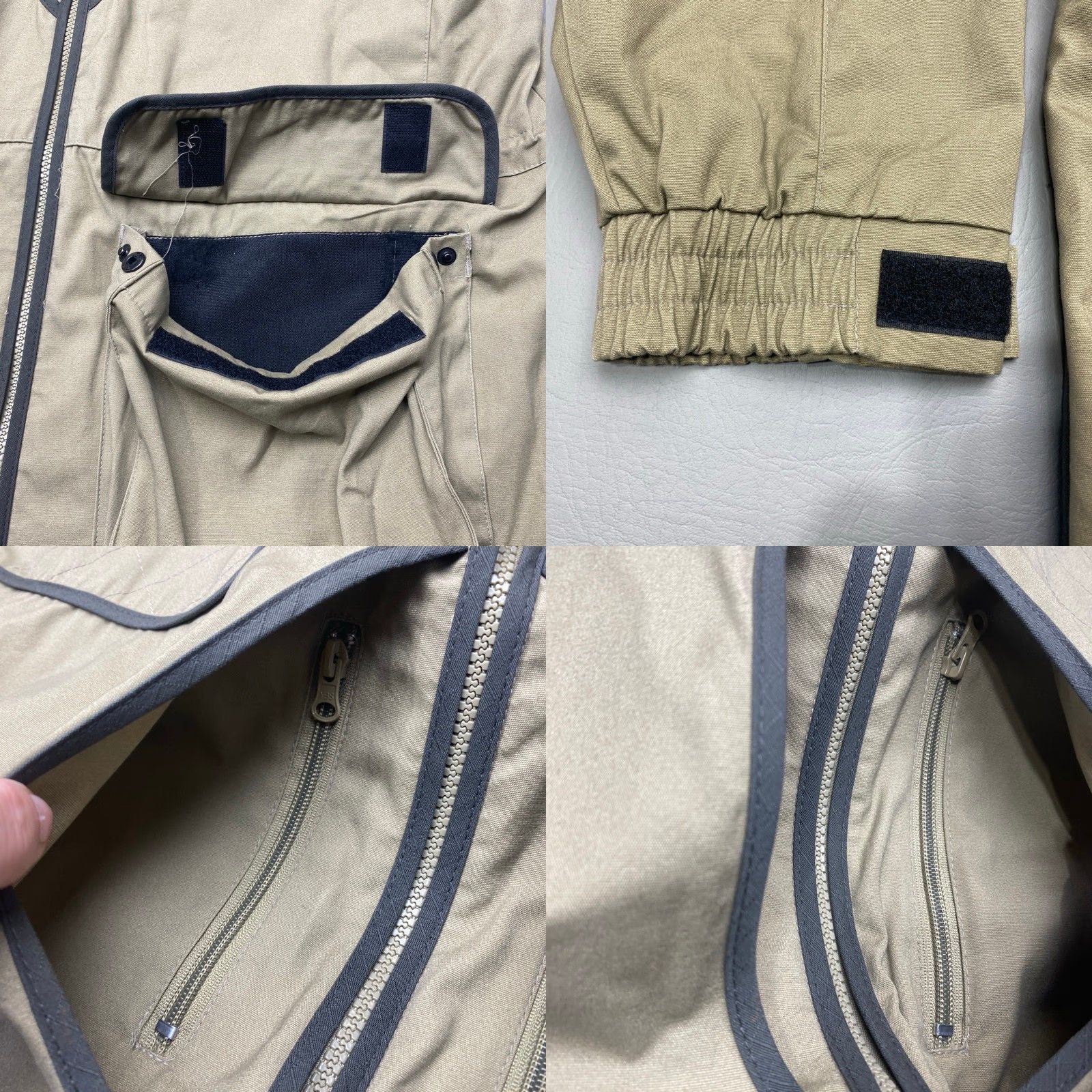 NRA Outdoors Jacket Mens Large Tan Uninsulated Range Coat Two Way Zipper Pockets
