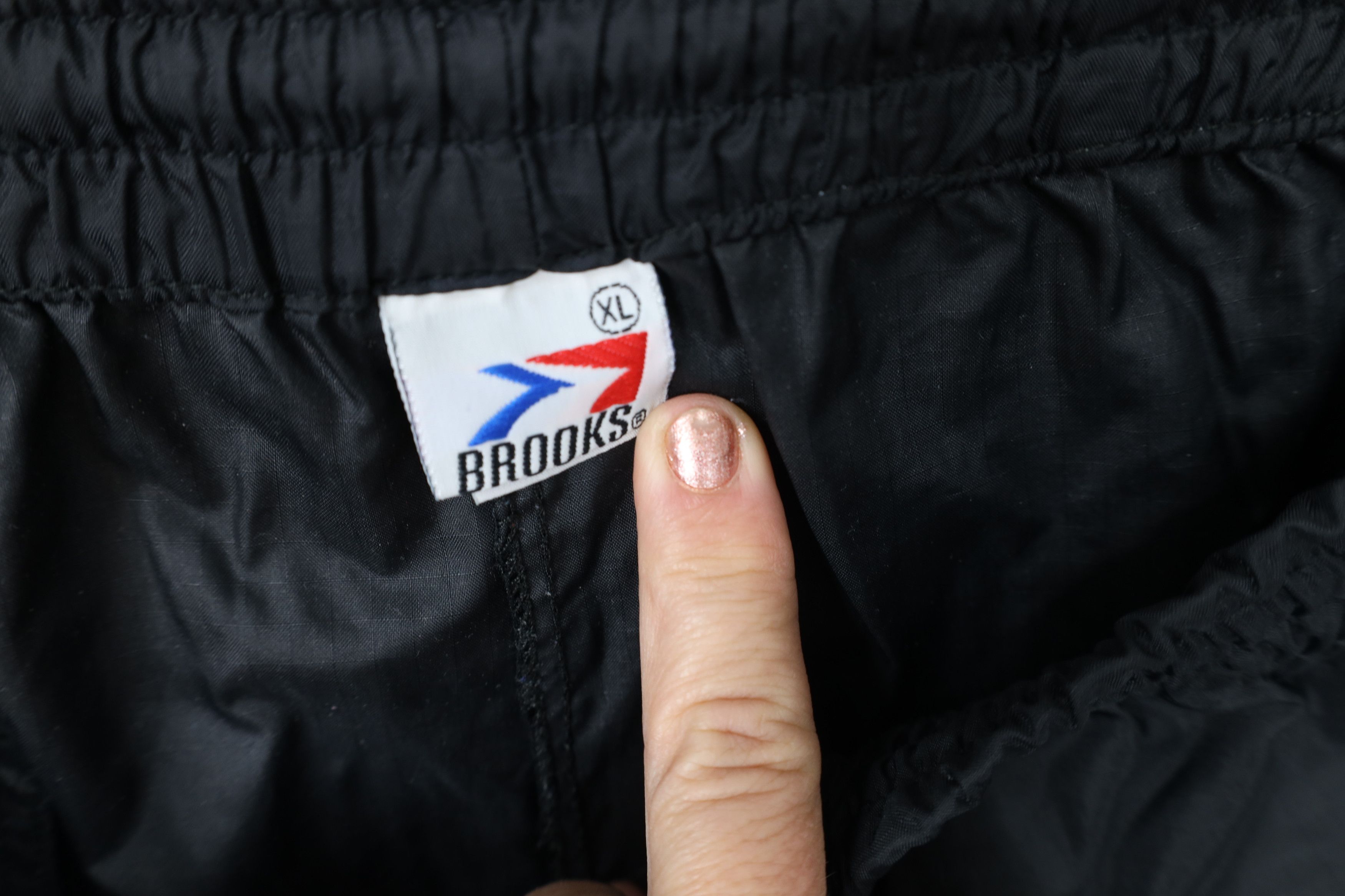 Brooks Vintage 90s Brooks Running Wide Leg Windbreaker Pants Black Size US 38 / EU 54 - 9 Thumbnail